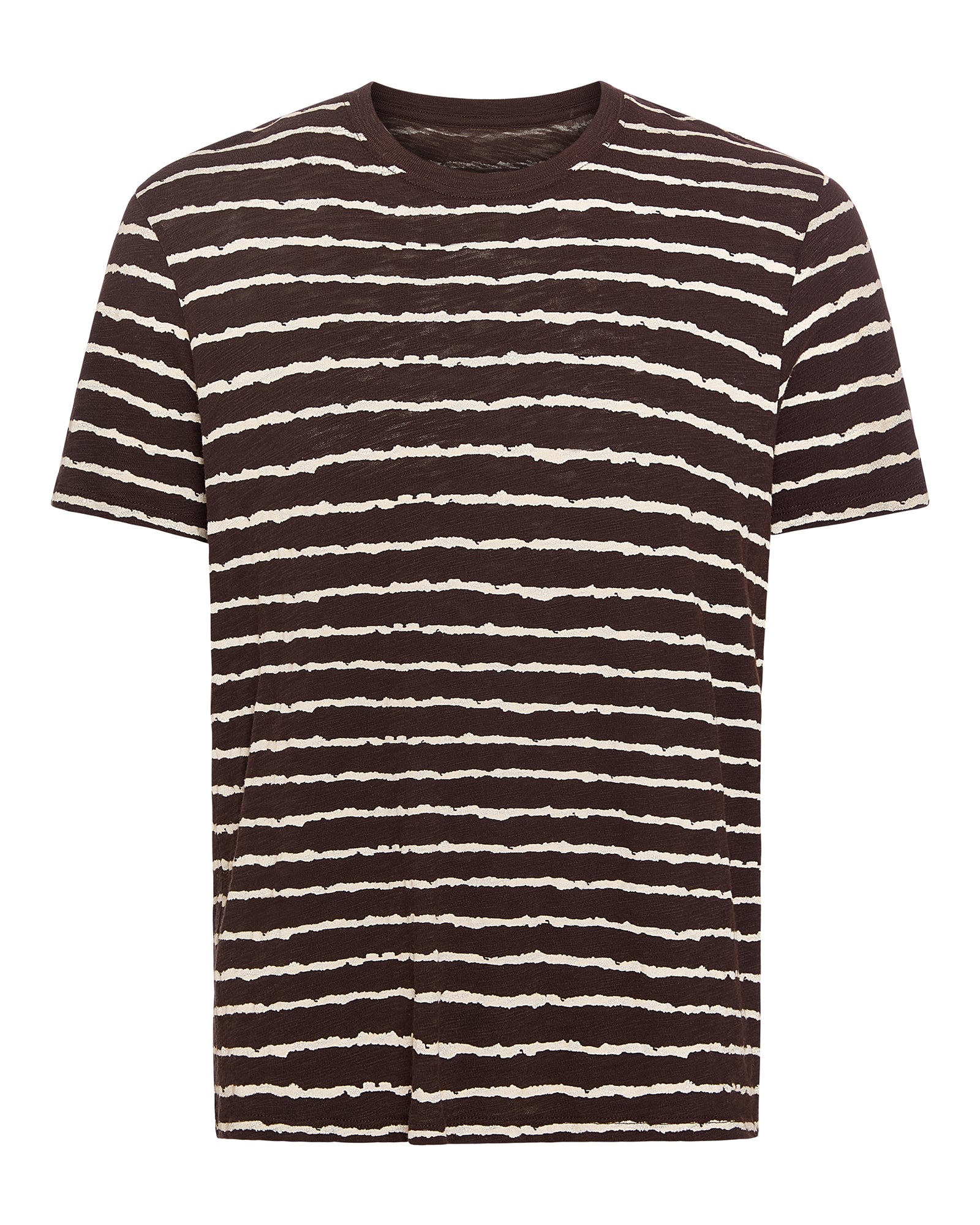 Slub Jersey Crew Neck Tee - Dark Chocolate Chalk