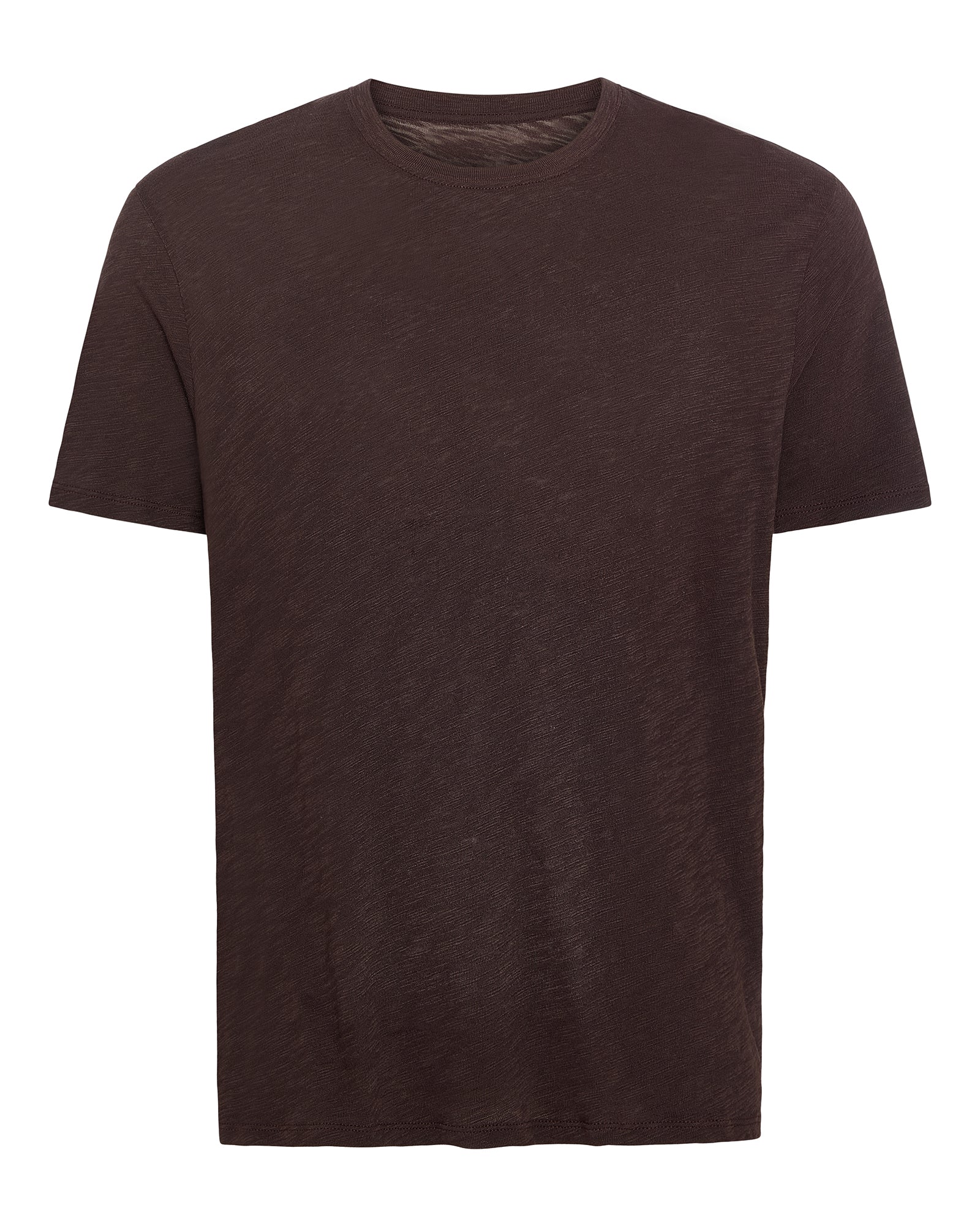 Slub Jersey Crew Neck Tee - Dark Chocolate