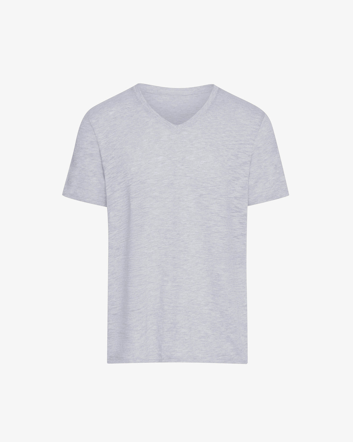 Slub Jersey V-Neck Tee - Heather Grey