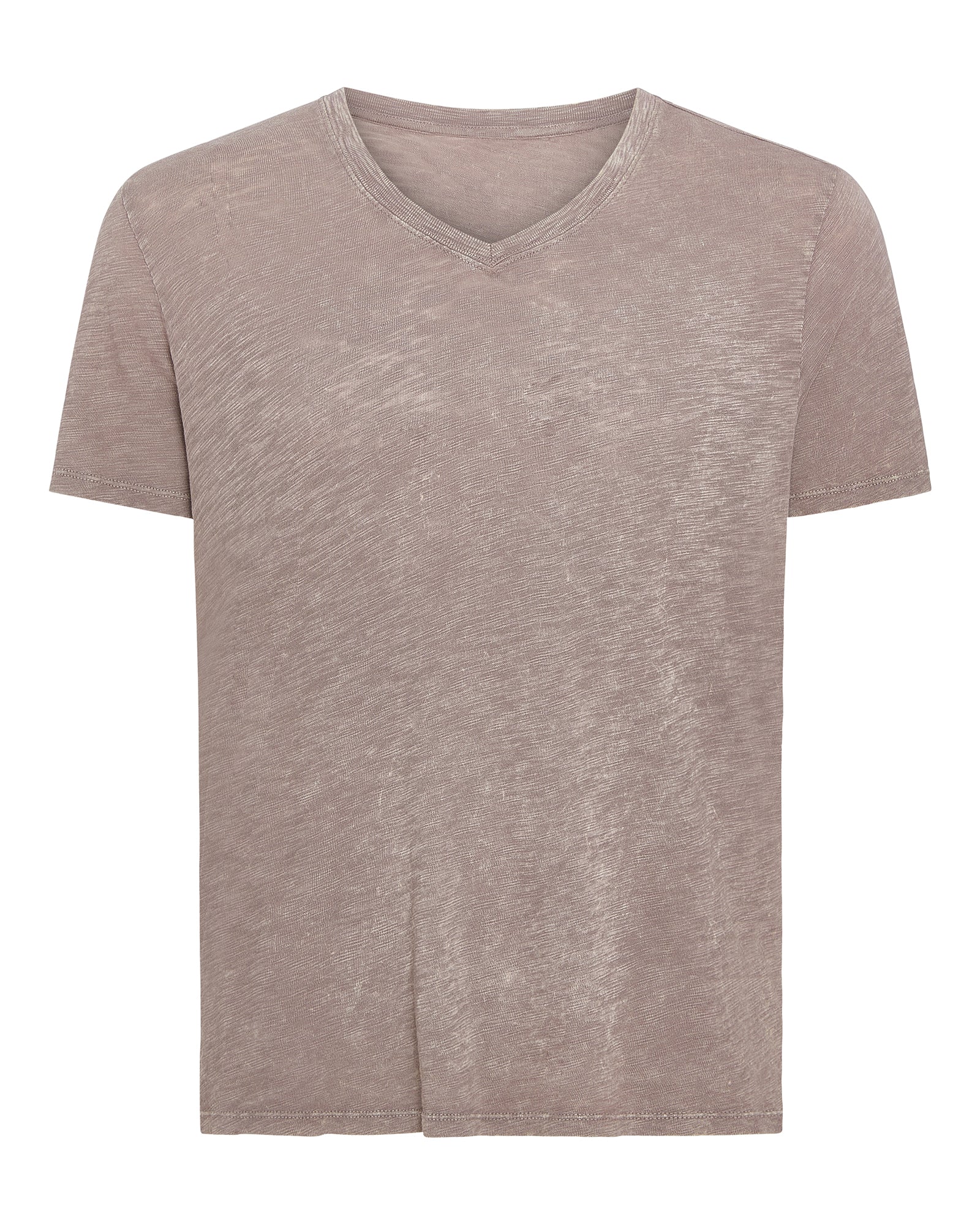 Slub Jersey Chroma Wash V-Neck Tee - Faded Mocha