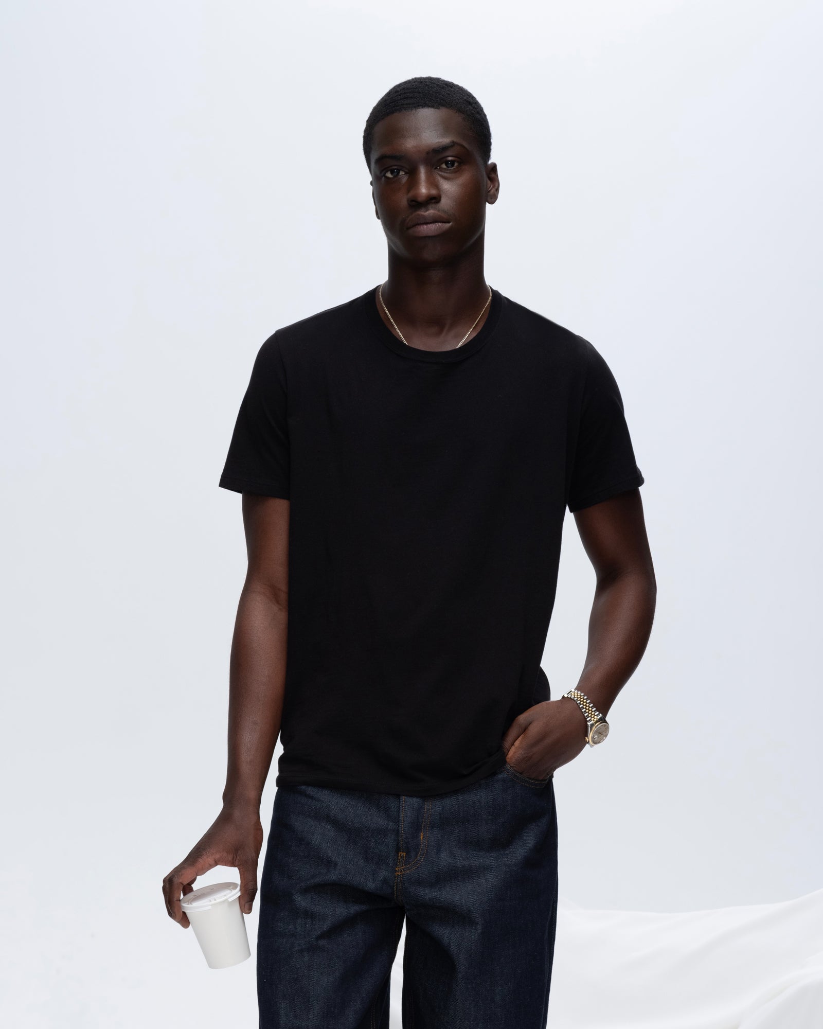 ATM Anthony Thomas Melillo Men's Classic Jersey Crew Neck