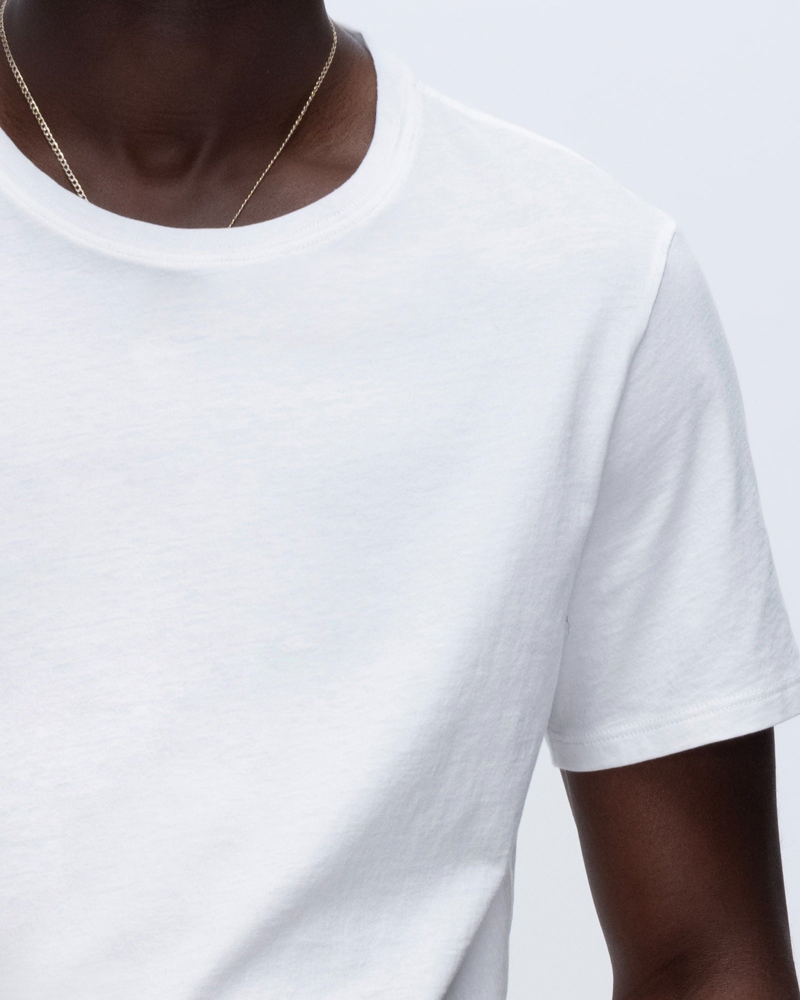 Classic Jersey Crew Neck Tee - White