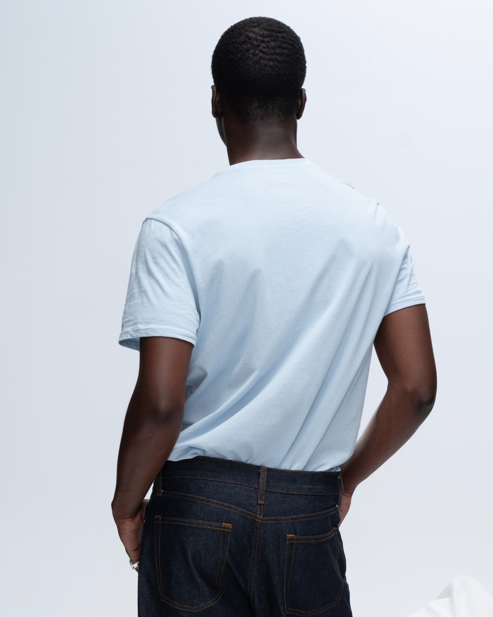 Classic Jersey V-Neck Tee - Blue
