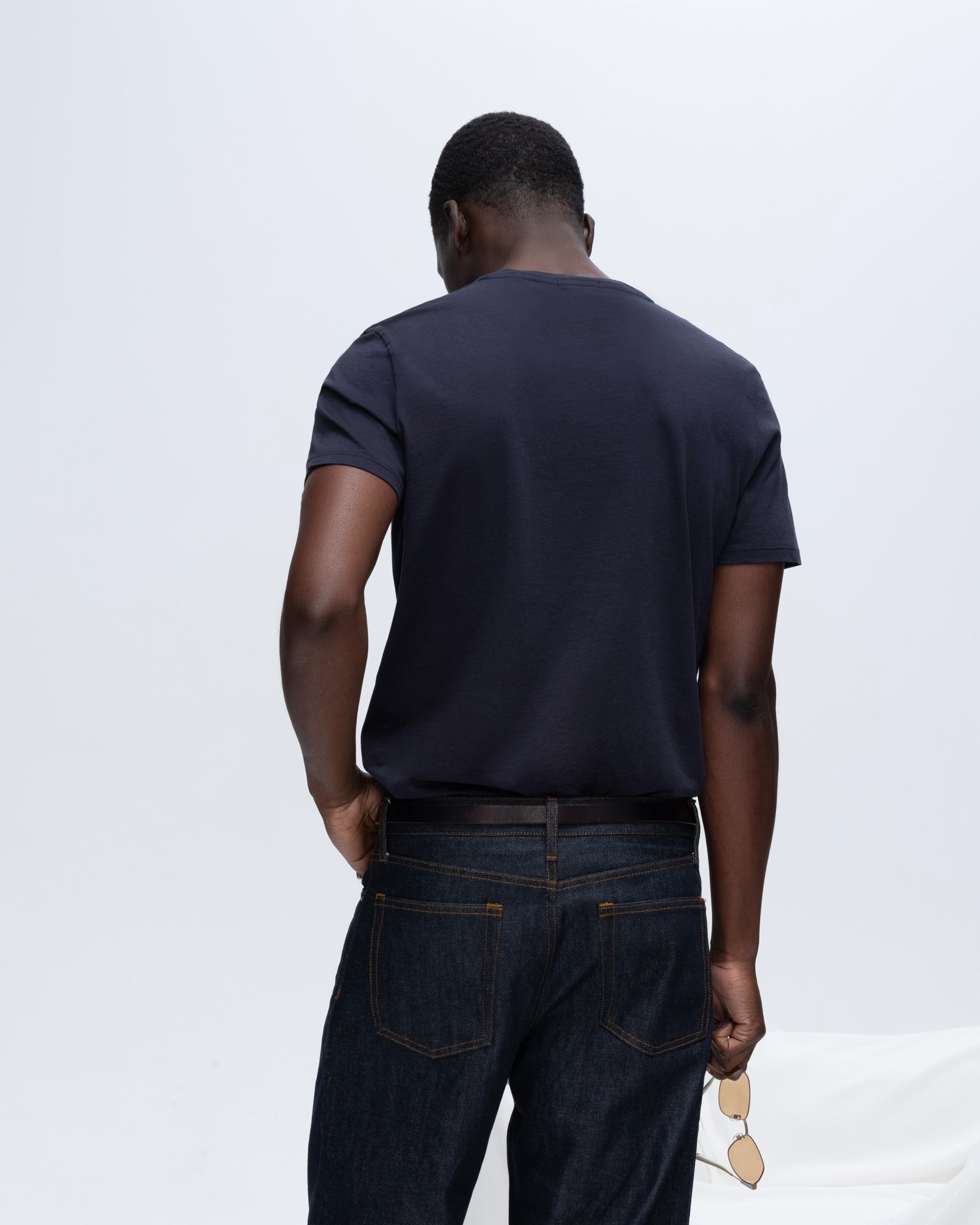 Classic Jersey V-Neck Tee - Midnight