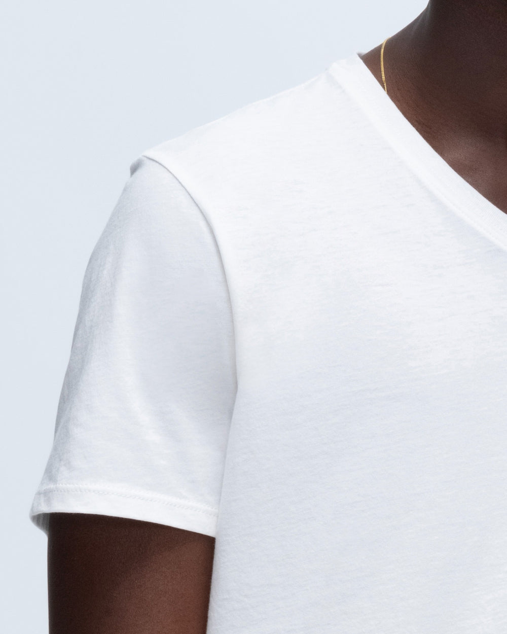 Classic Jersey V-Neck Tee - White
