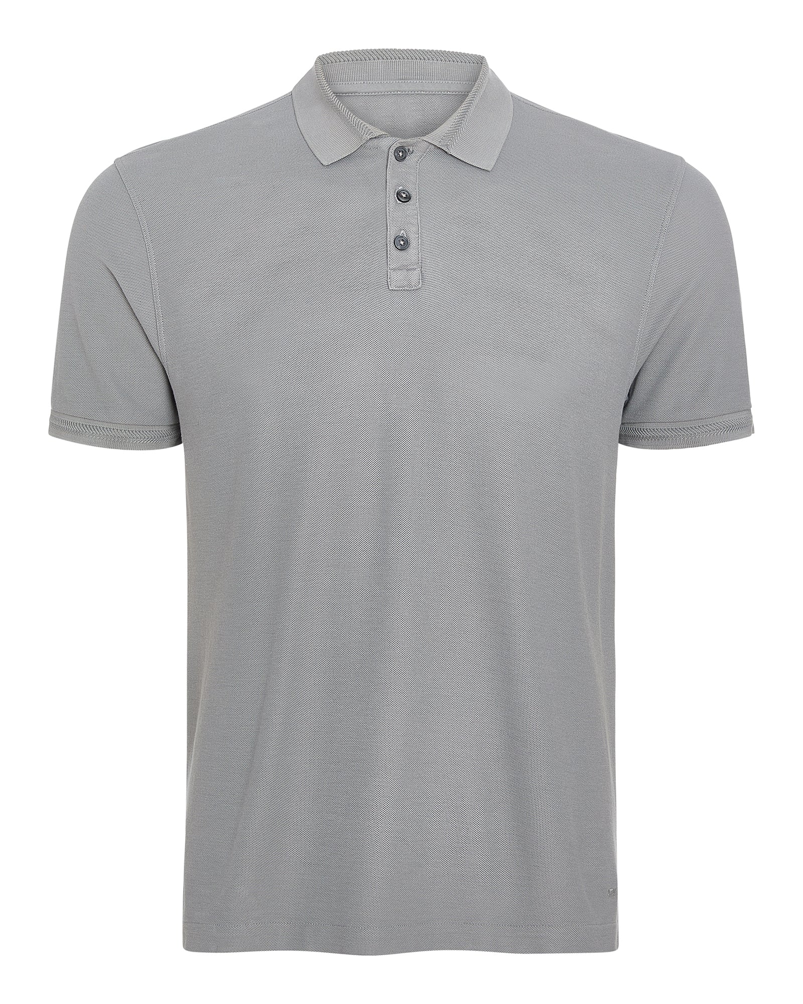 Pima Cotton Pique Polo - Pewter
