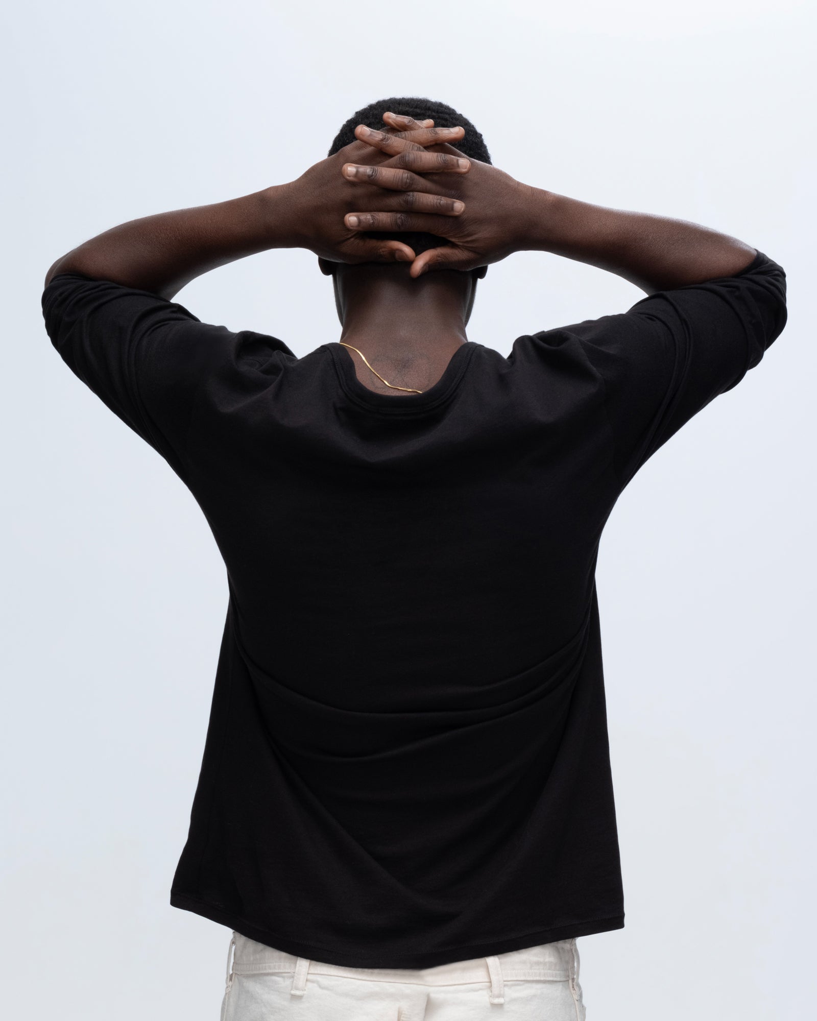 Classic Jersey Long Sleeve Henley - Black