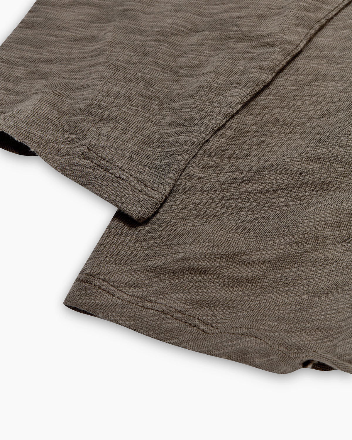 Slub Jersey Long Sleeve Destroyed Wash Tee - Army