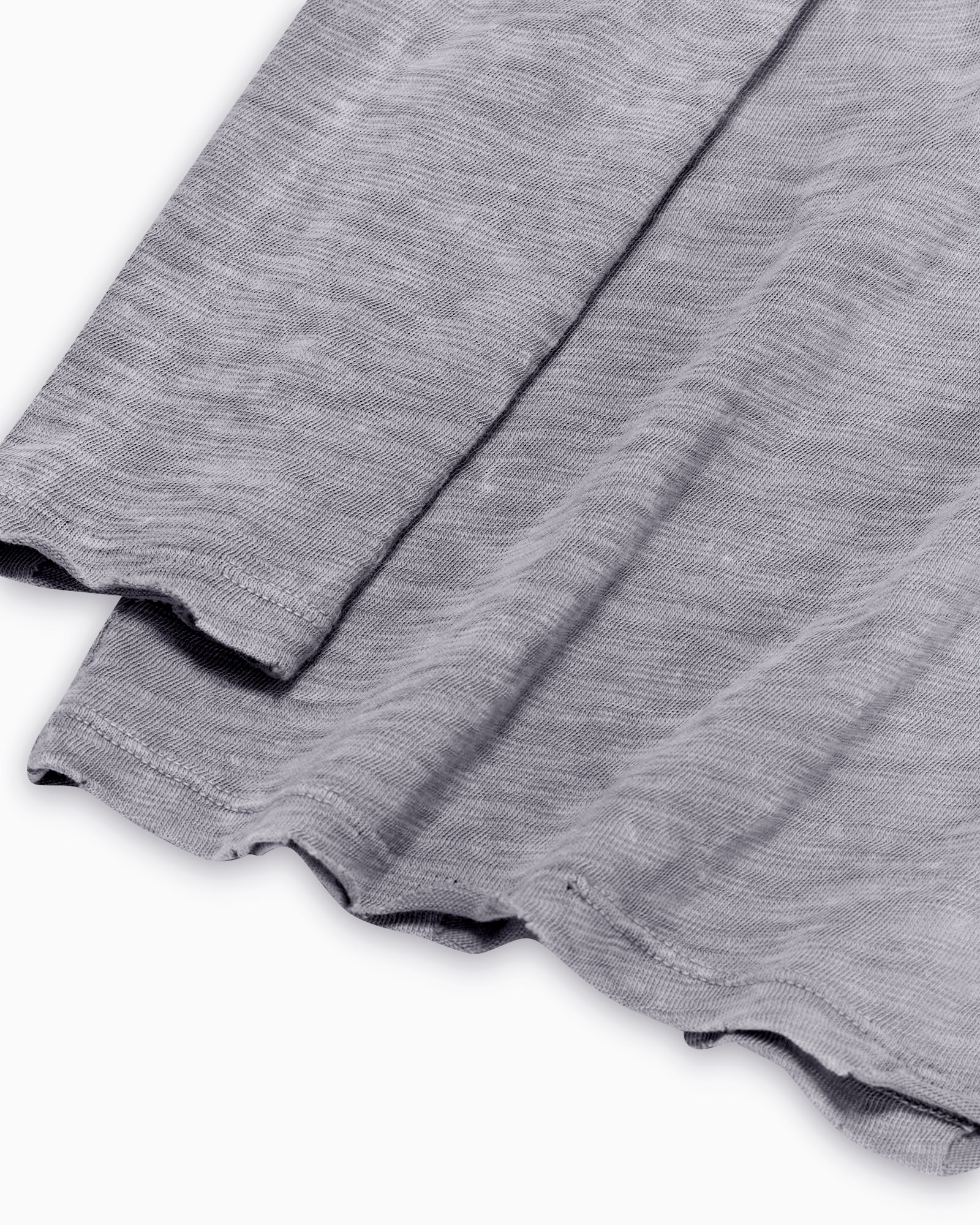 Slub Jersey Chroma Wash Long Sleeve Destroyed Wash Tee - Shark