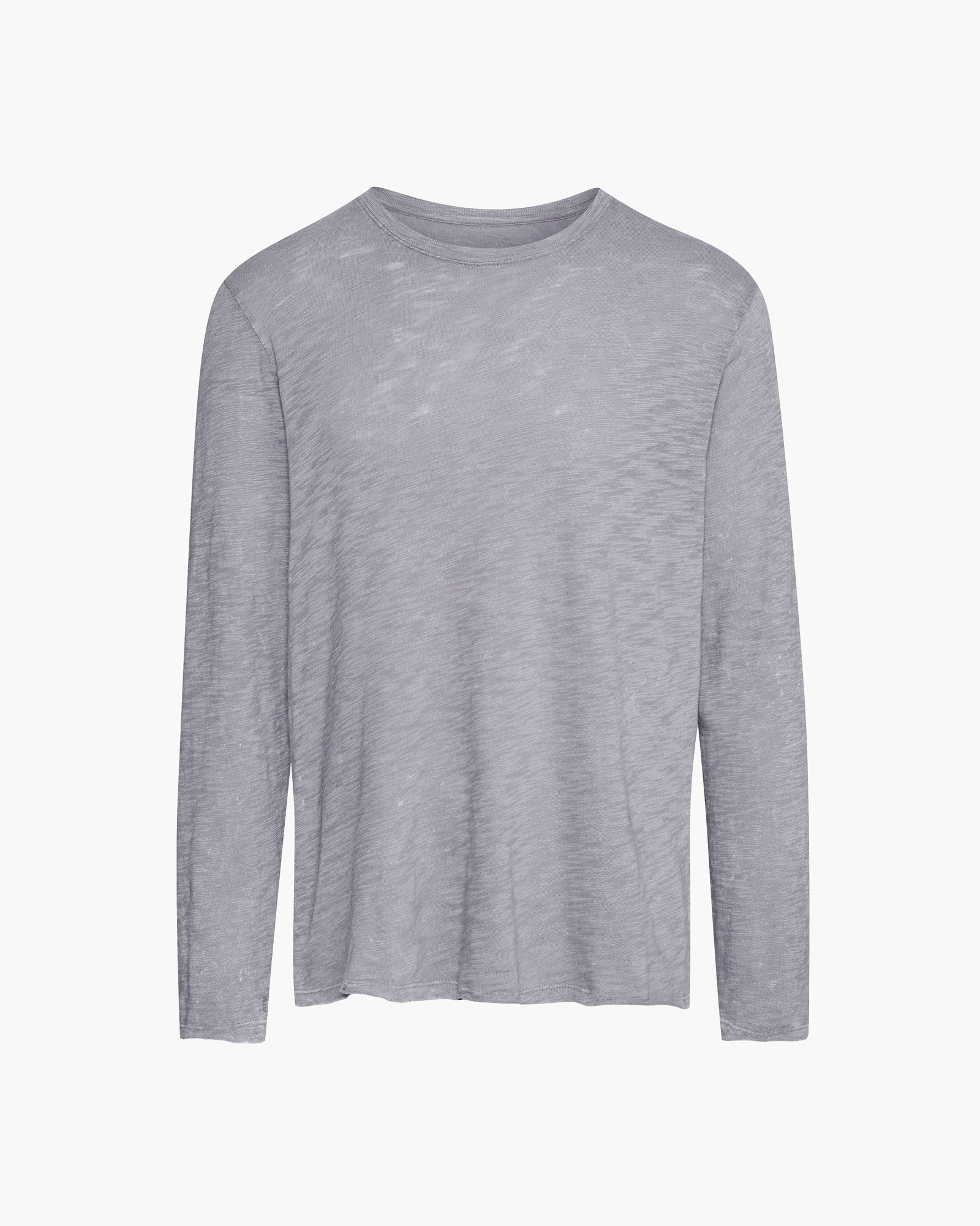 Slub Jersey Chroma Wash Long Sleeve Destroyed Wash Tee - Shark