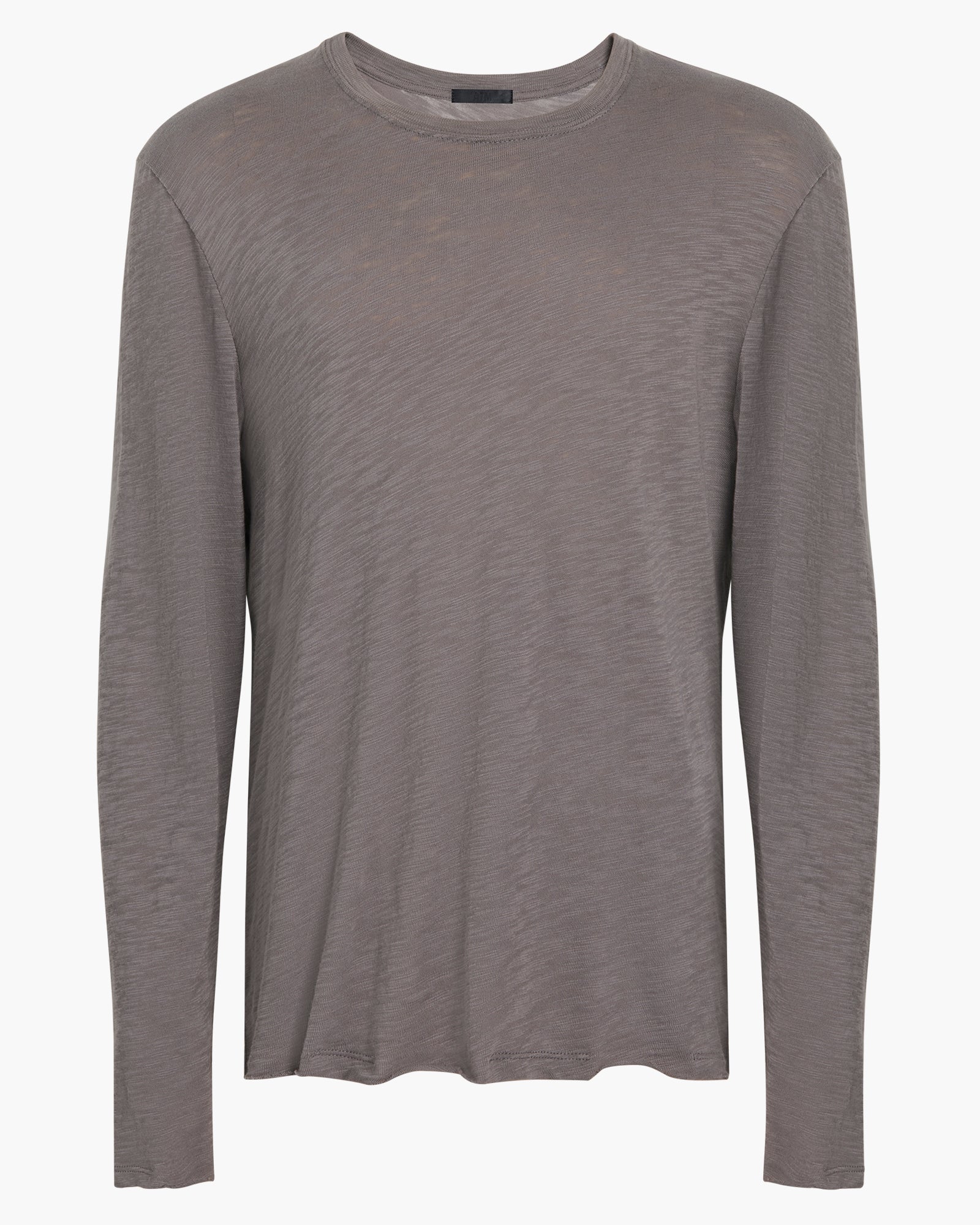 Slub Jersey Long Sleeve Destroyed Wash Tee - Onyx