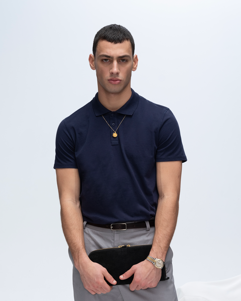 ATM Anthony Thomas Melillo Men's Classic Jersey Short Sleeve Polo