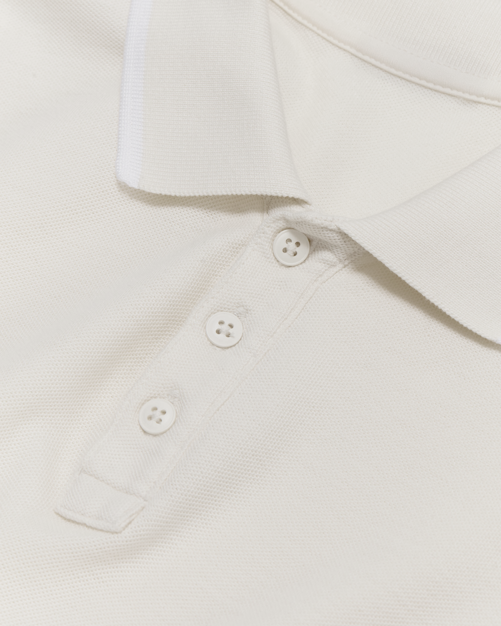 Pique Short Sleeve Polo with Tipping - Chalk-White