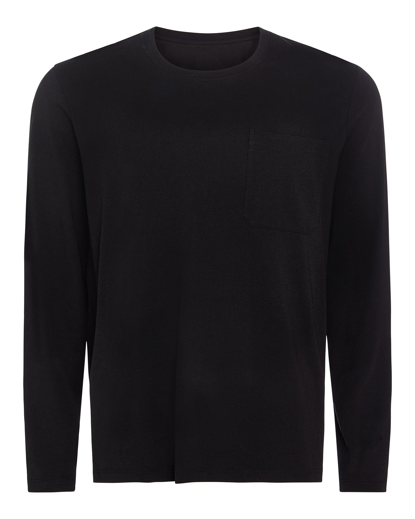 Heavyweight Jersey Long Sleeve Crew - Black