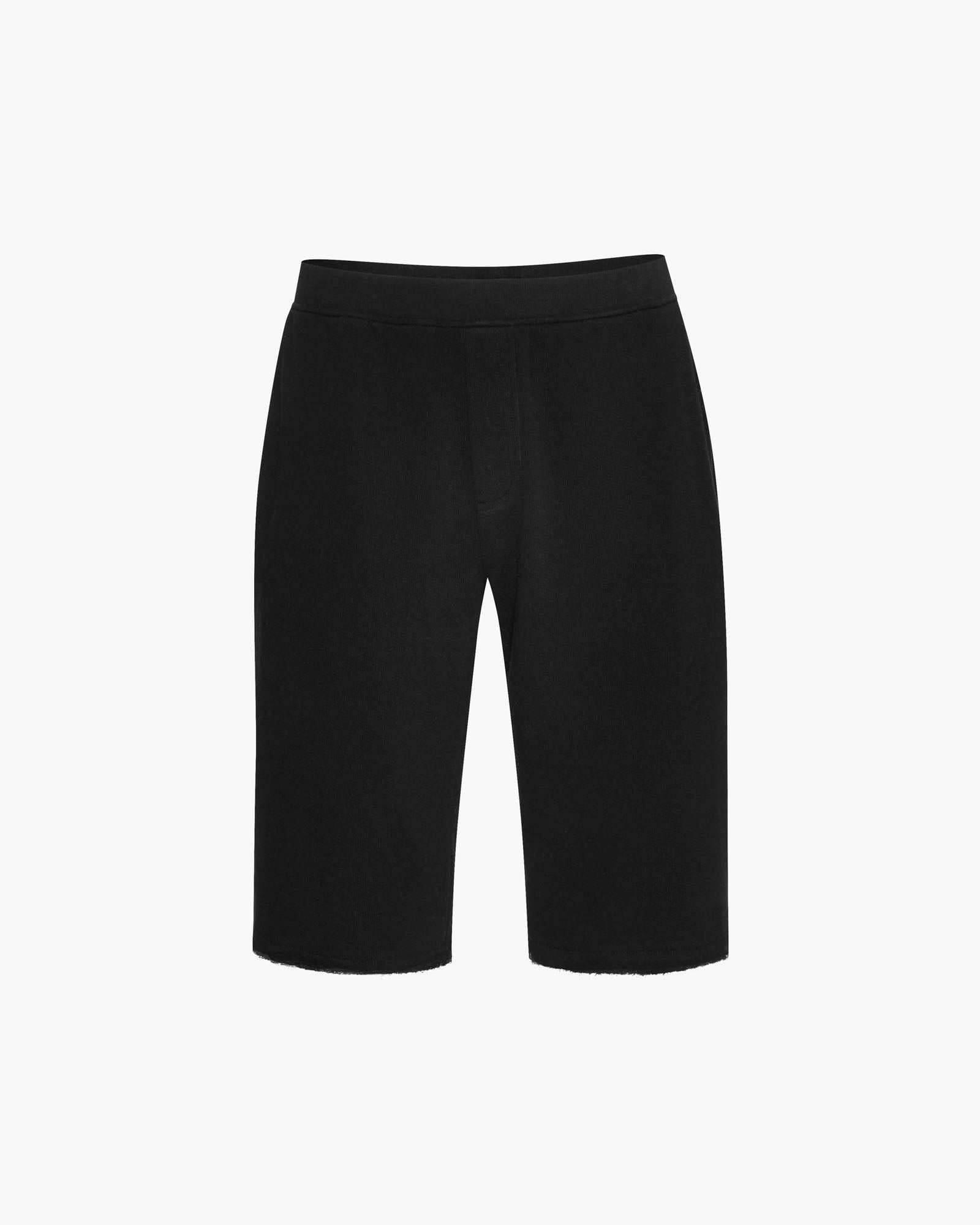 French Terry Pull-On Shorts - Black