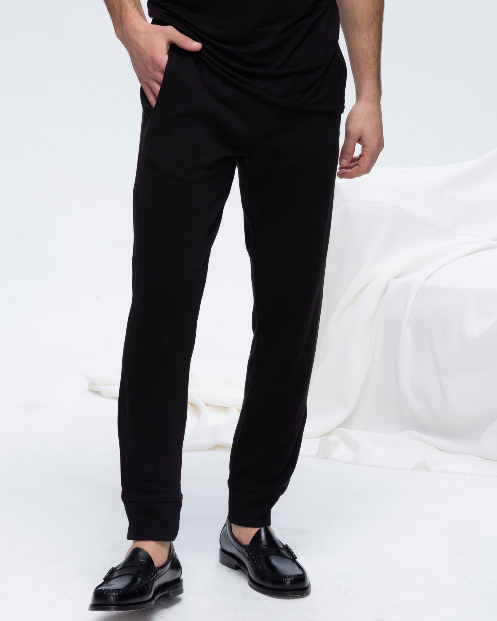 French Terry Sweatpants - Black