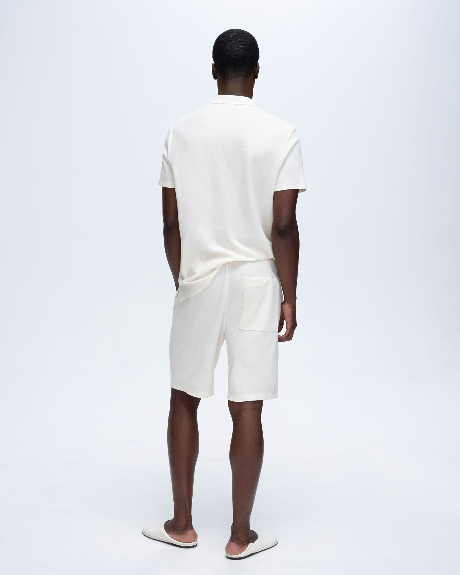 Pique Short Sleeve Polo with Tipping - Chalk-White
