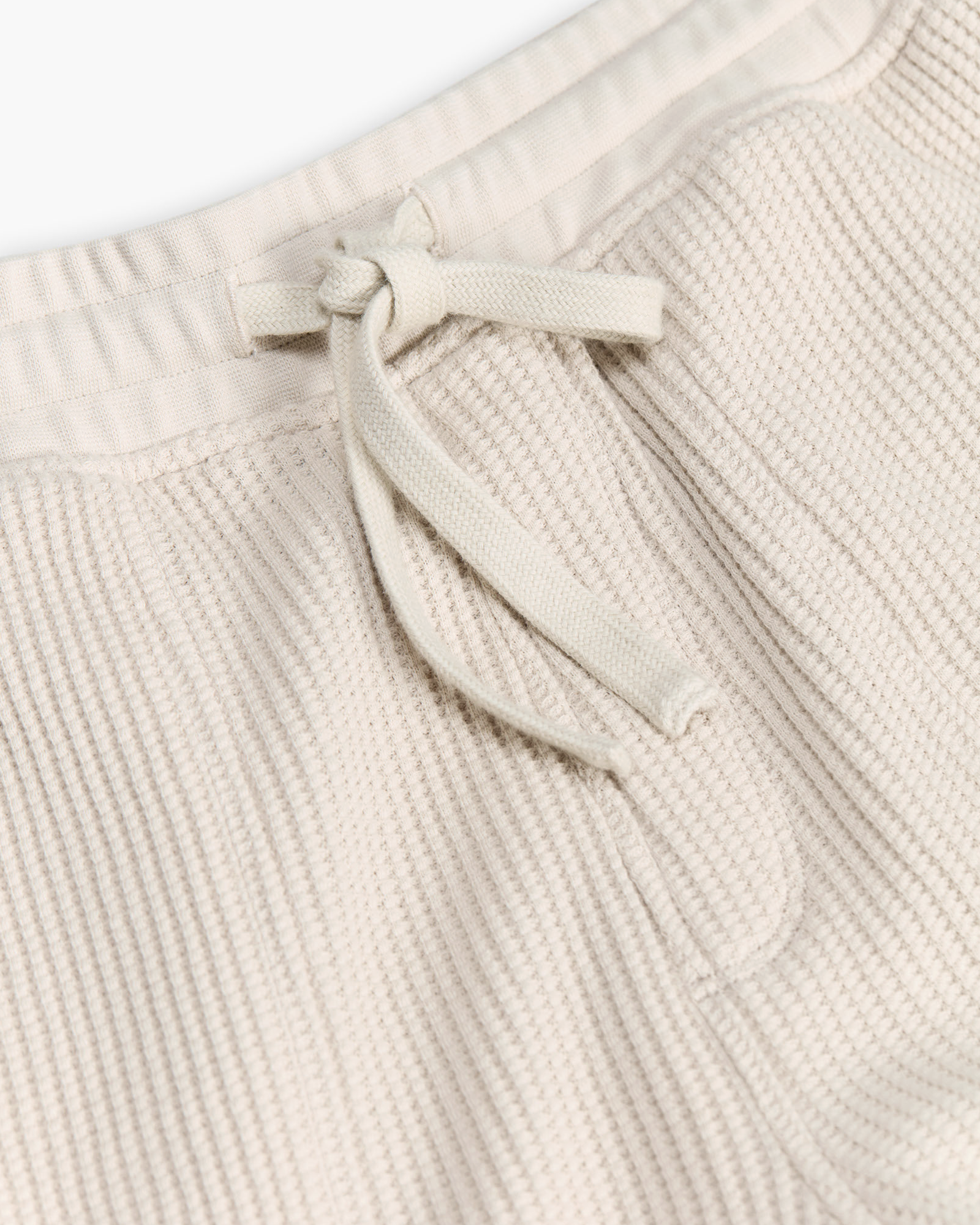 Waffle Patch Pocket Pull-On Short - Soft Beige