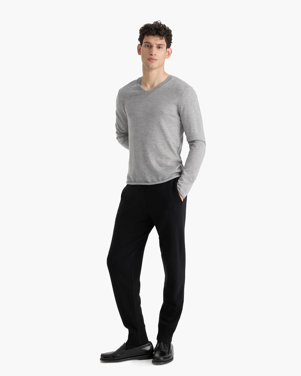 Cashmere Pull On Jogger - Black