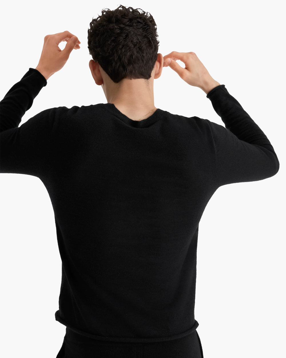 Lightweight Cashmere Crew Neck - Black