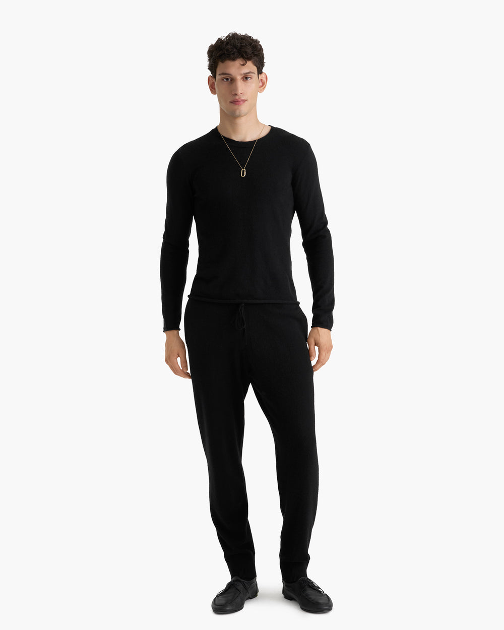 Lightweight Cashmere Crew Neck - Black