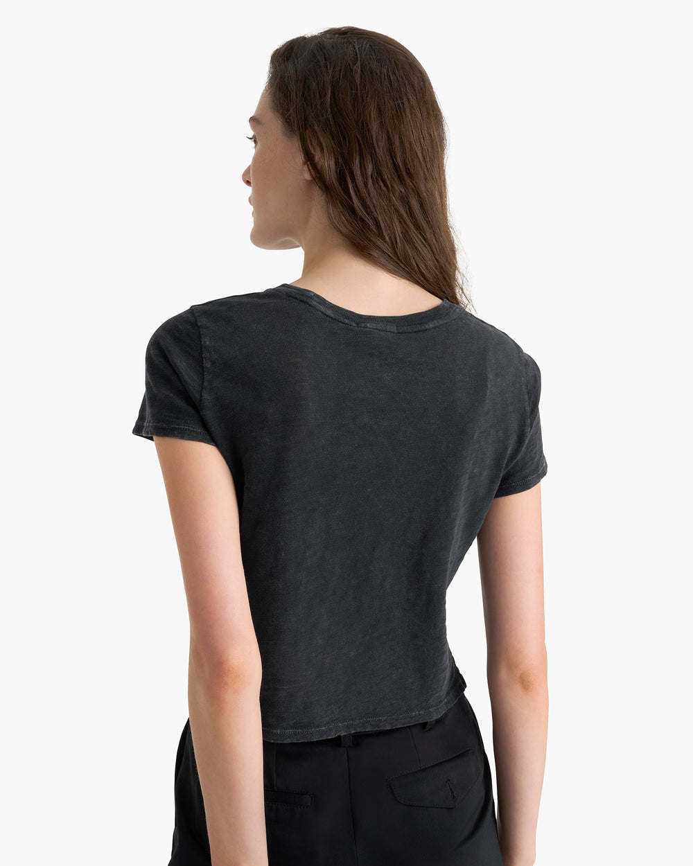 Slub Jersey Pre-School Boy Tee - Faded Black