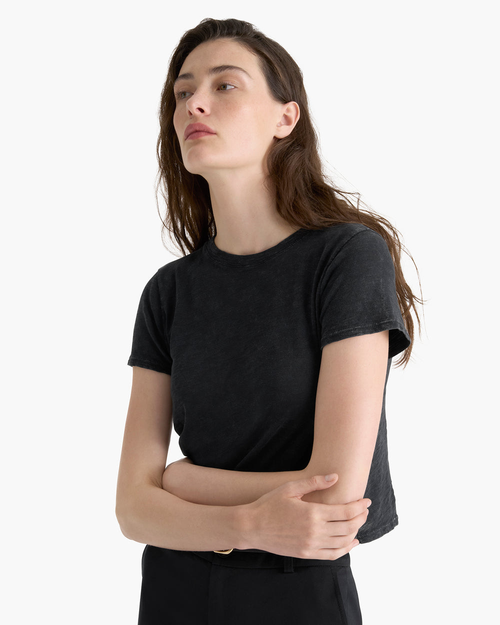 Slub Jersey Pre-School Boy Tee - Faded Black