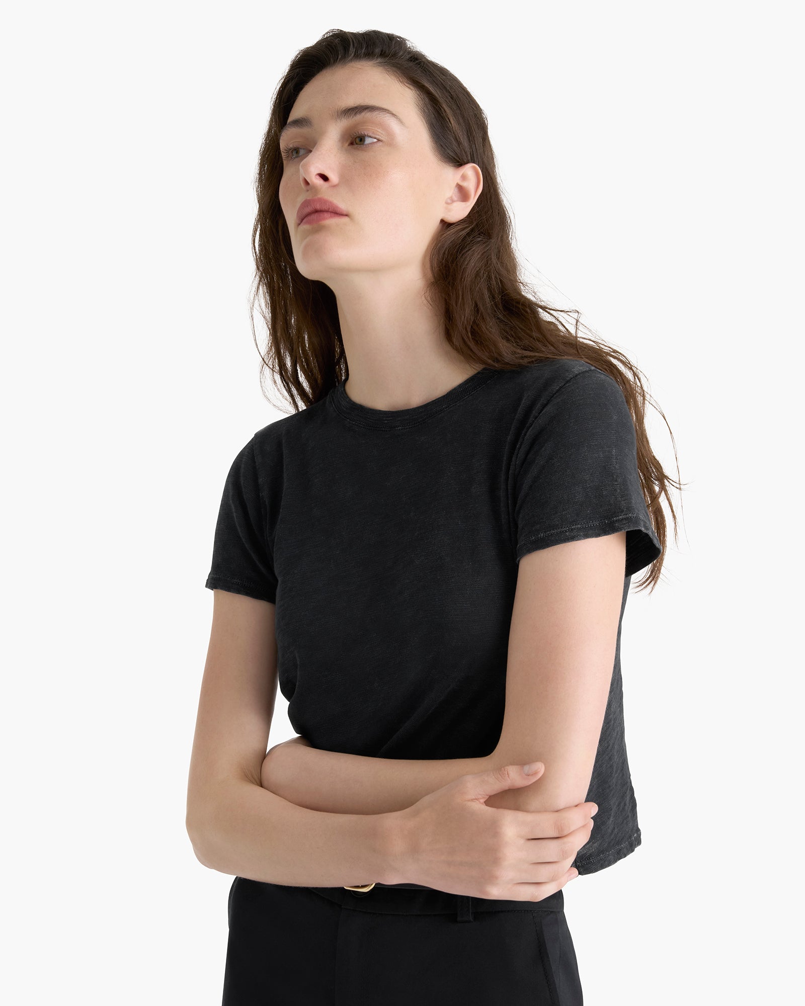 Slub Jersey Pre-School Boy Tee - Faded Black
