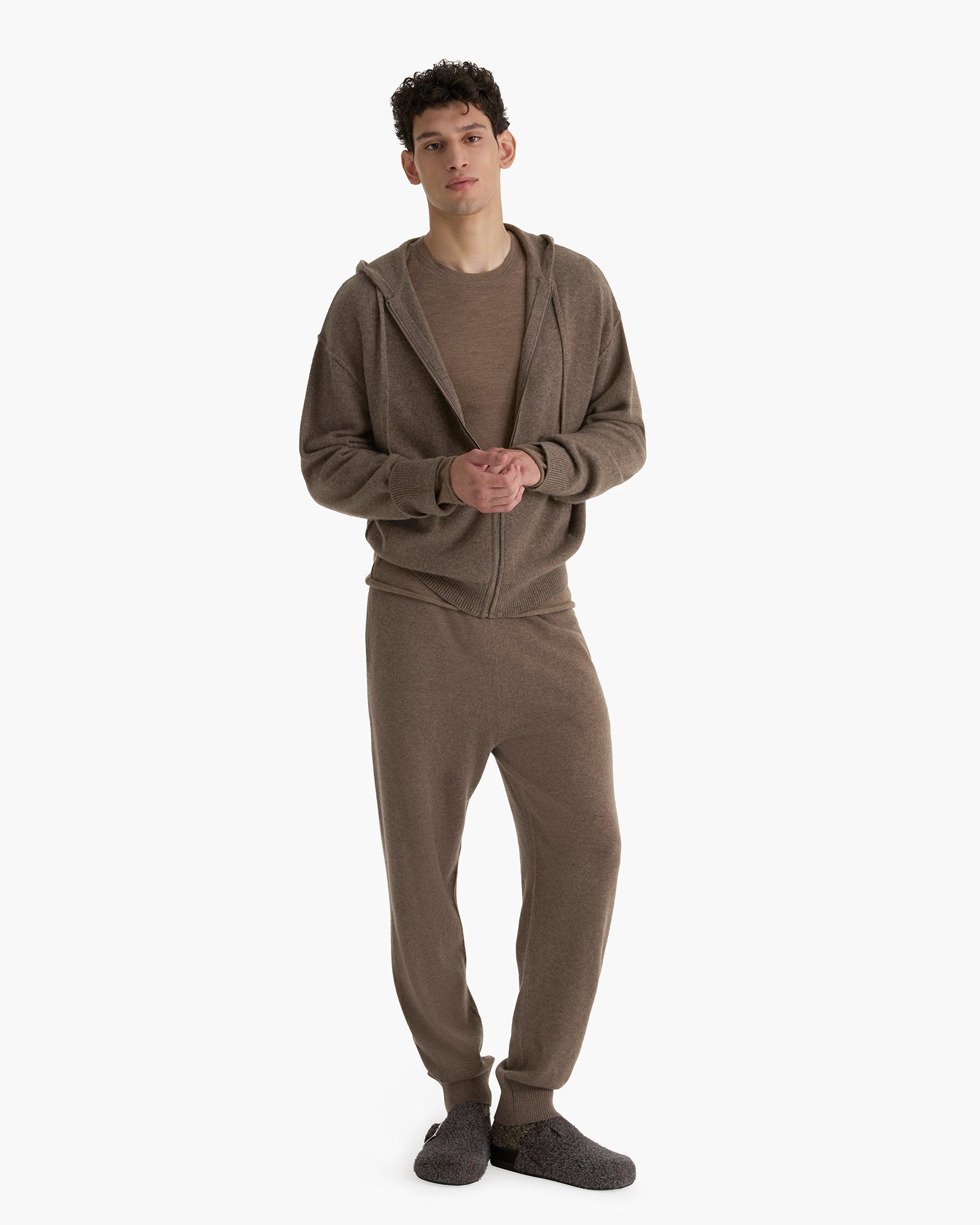 Cashmere Pull On Jogger - Faded Mocha