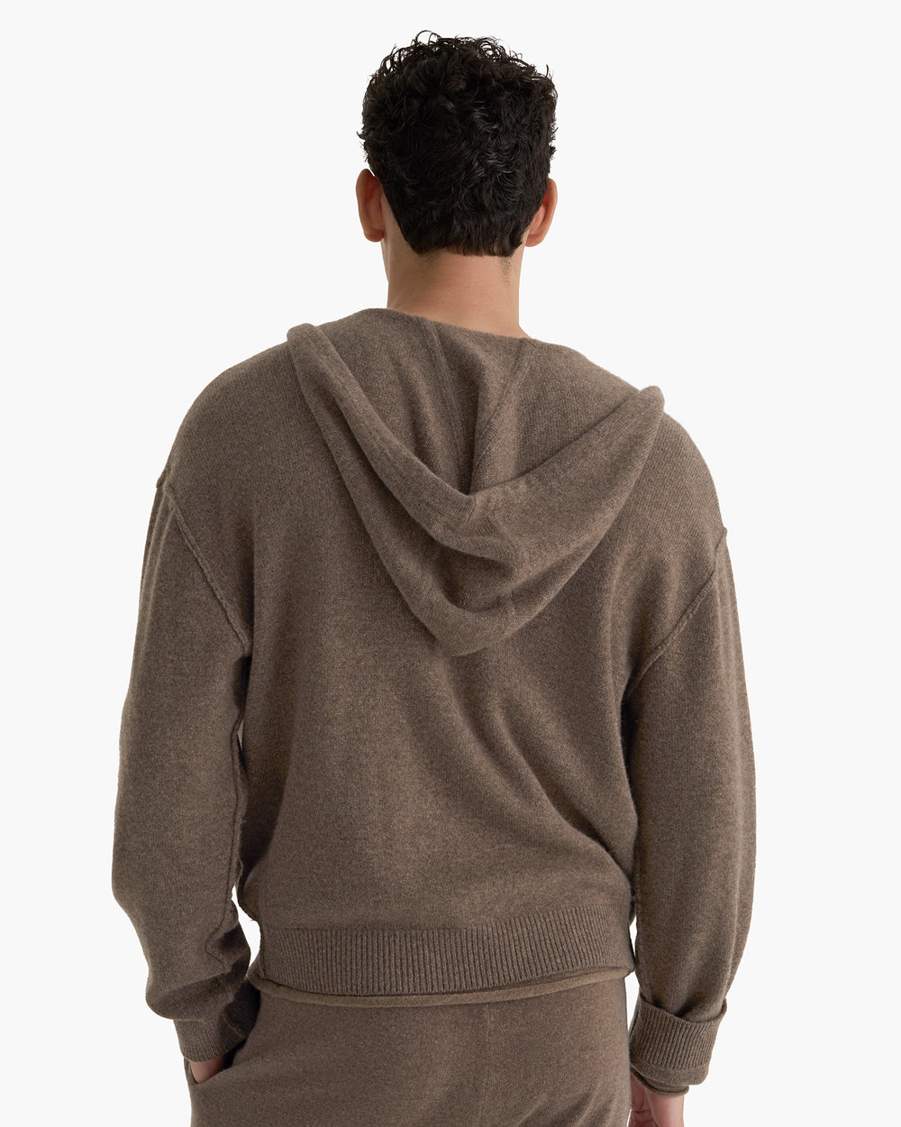 Cashmere Zip-Up Hoodie - Faded Mocha