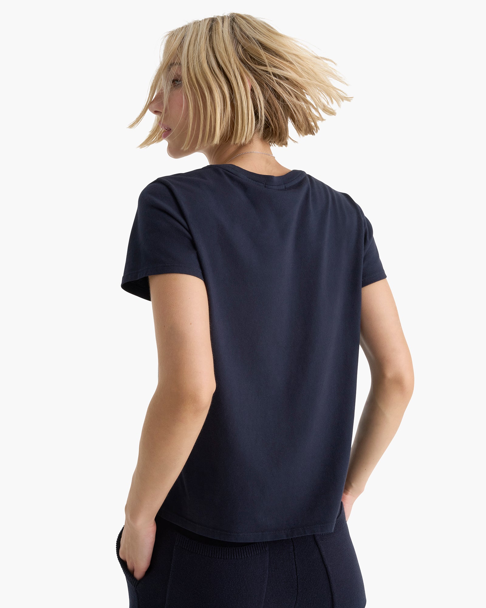 Heavyweight Jersey Crew Neck Tee - Midnight