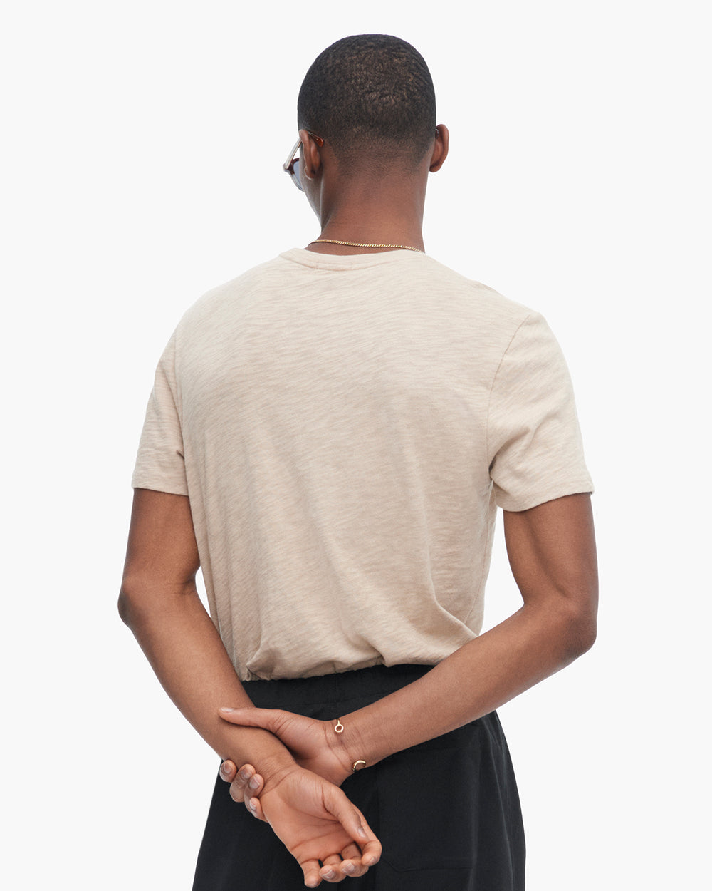 Slub Jersey Short Sleeve Crew Neck Tee - Dune