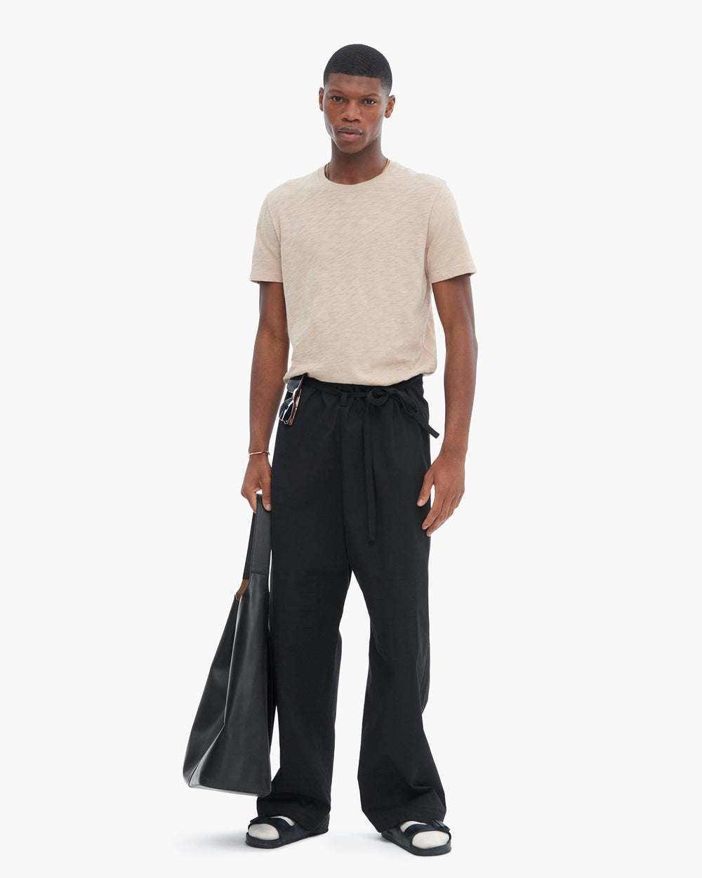 Slub Jersey Short Sleeve Crew Neck Tee - Dune