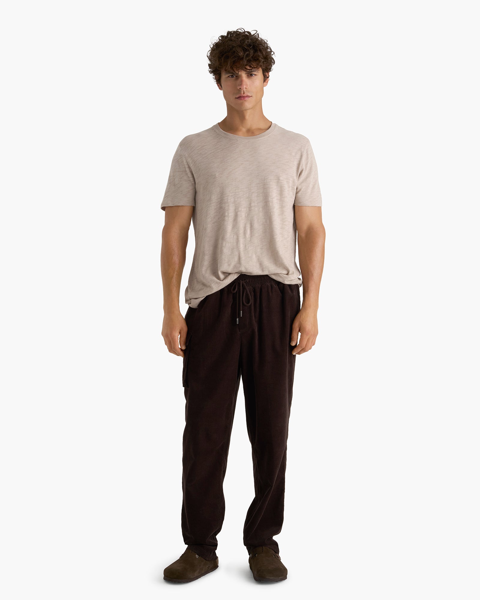 Slub Jersey Crew Neck Tee - French Oak