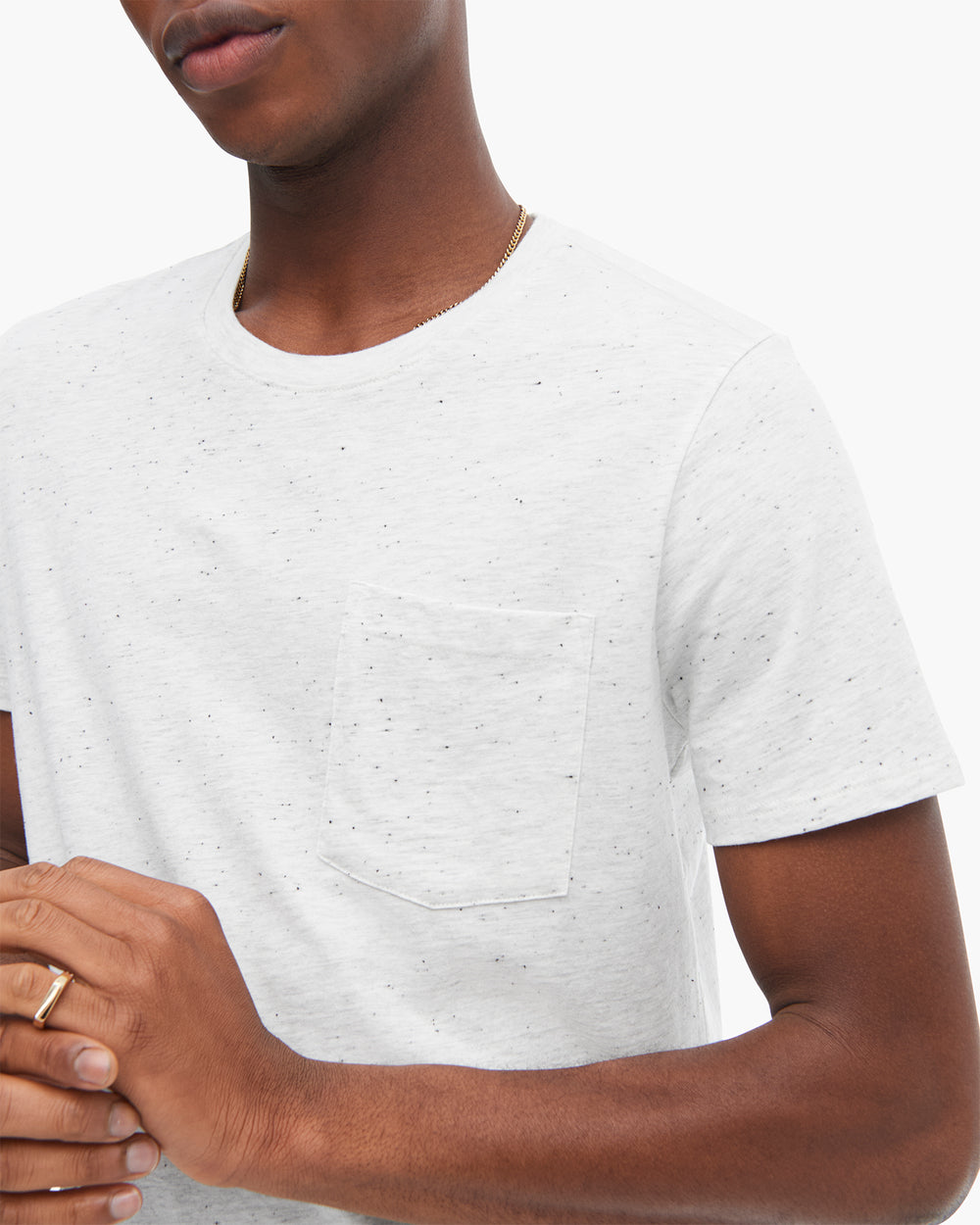 Donegal Jersey Short Sleeve Pocket Tee - H. Silver