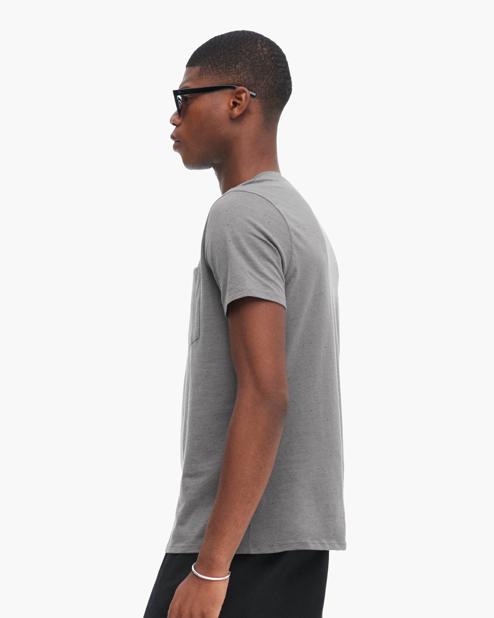 Donegal Jersey Short Sleeve Pocket Tee - Steel
