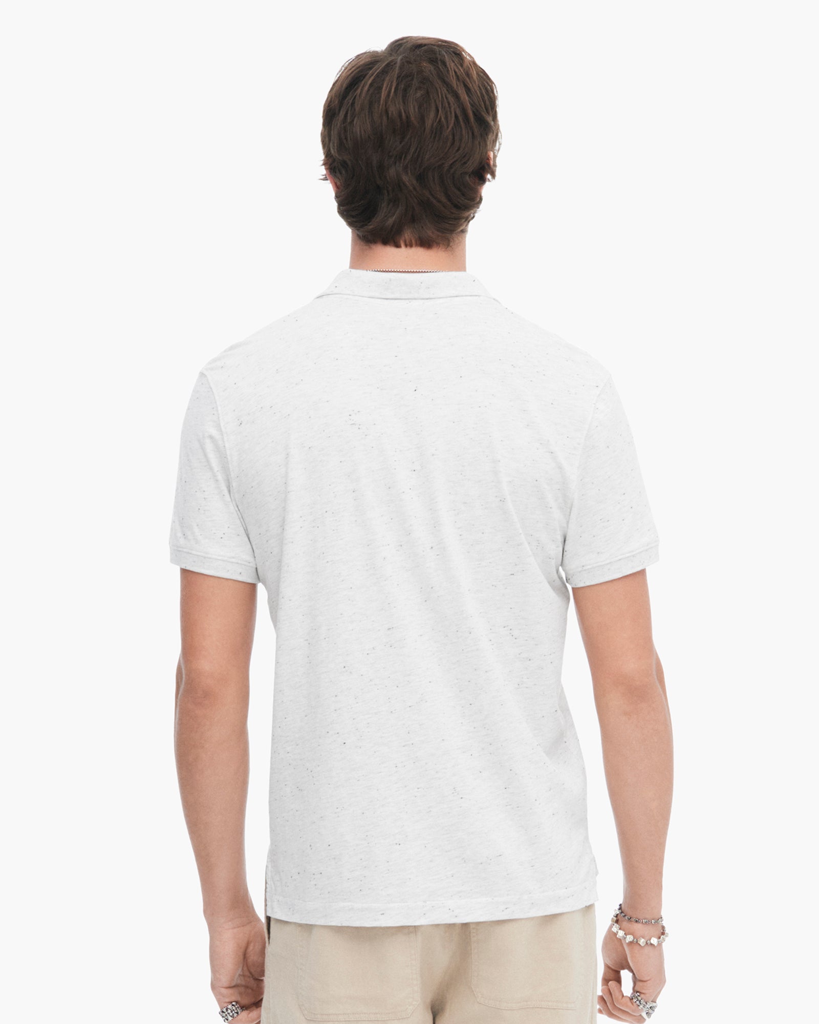 Donegal Jersey Short Sleeve Polo - H. Silver