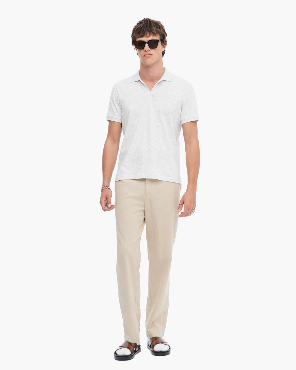 Donegal Jersey Short Sleeve Polo - H. Silver