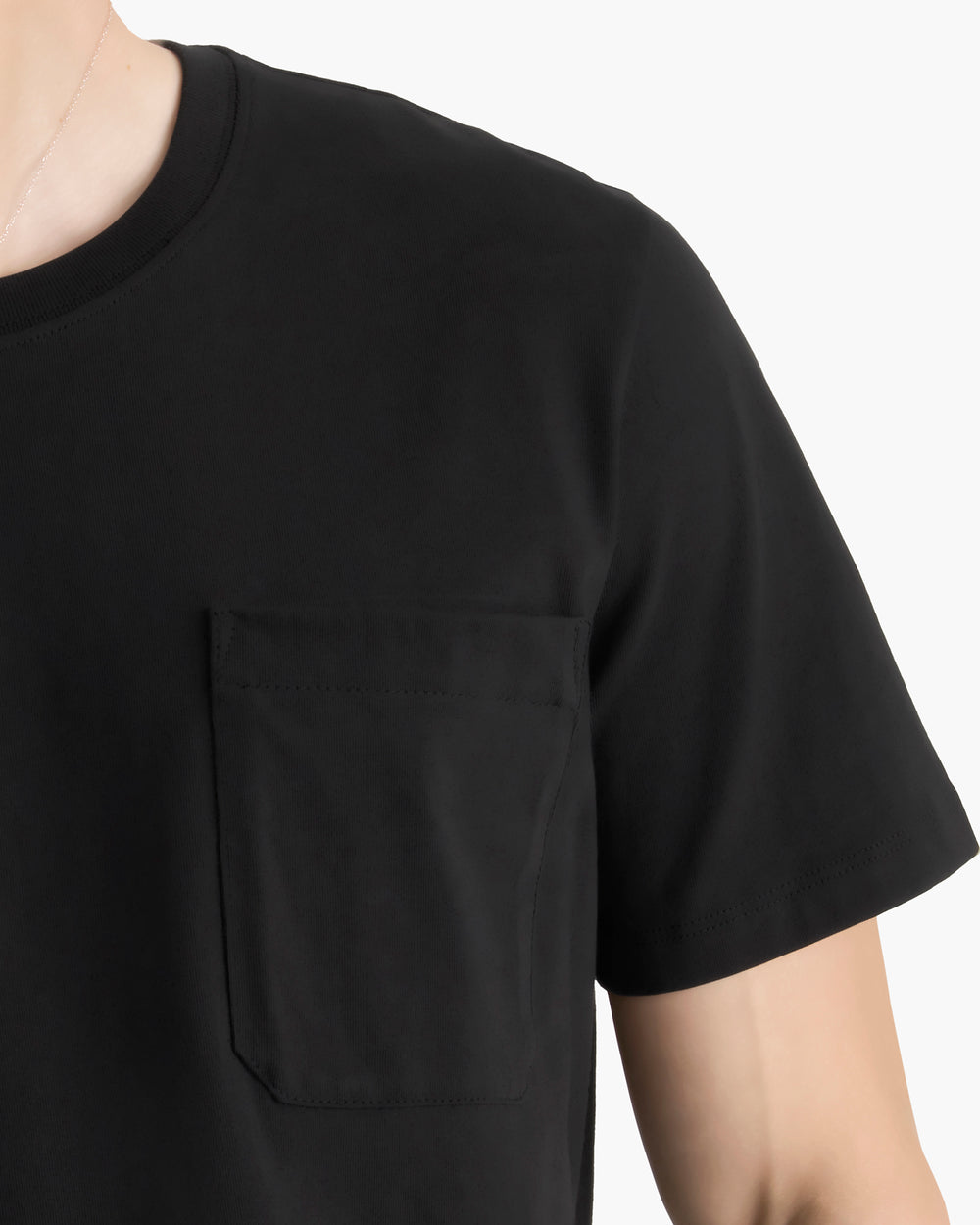 Heavyweight Jersey Crew Neck Tee - Black