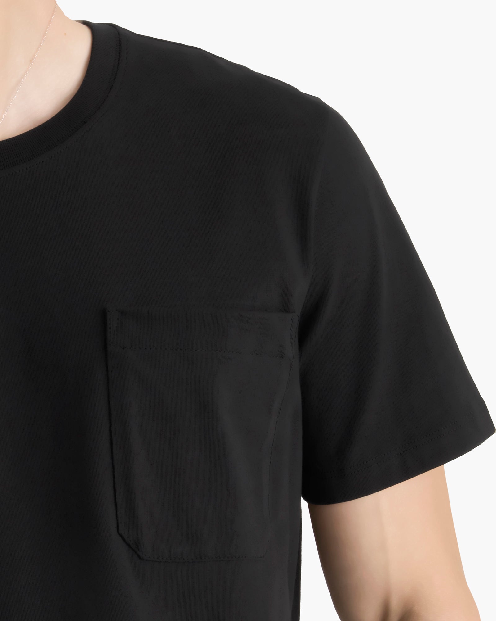 Heavyweight Jersey Crew Neck Tee - Black