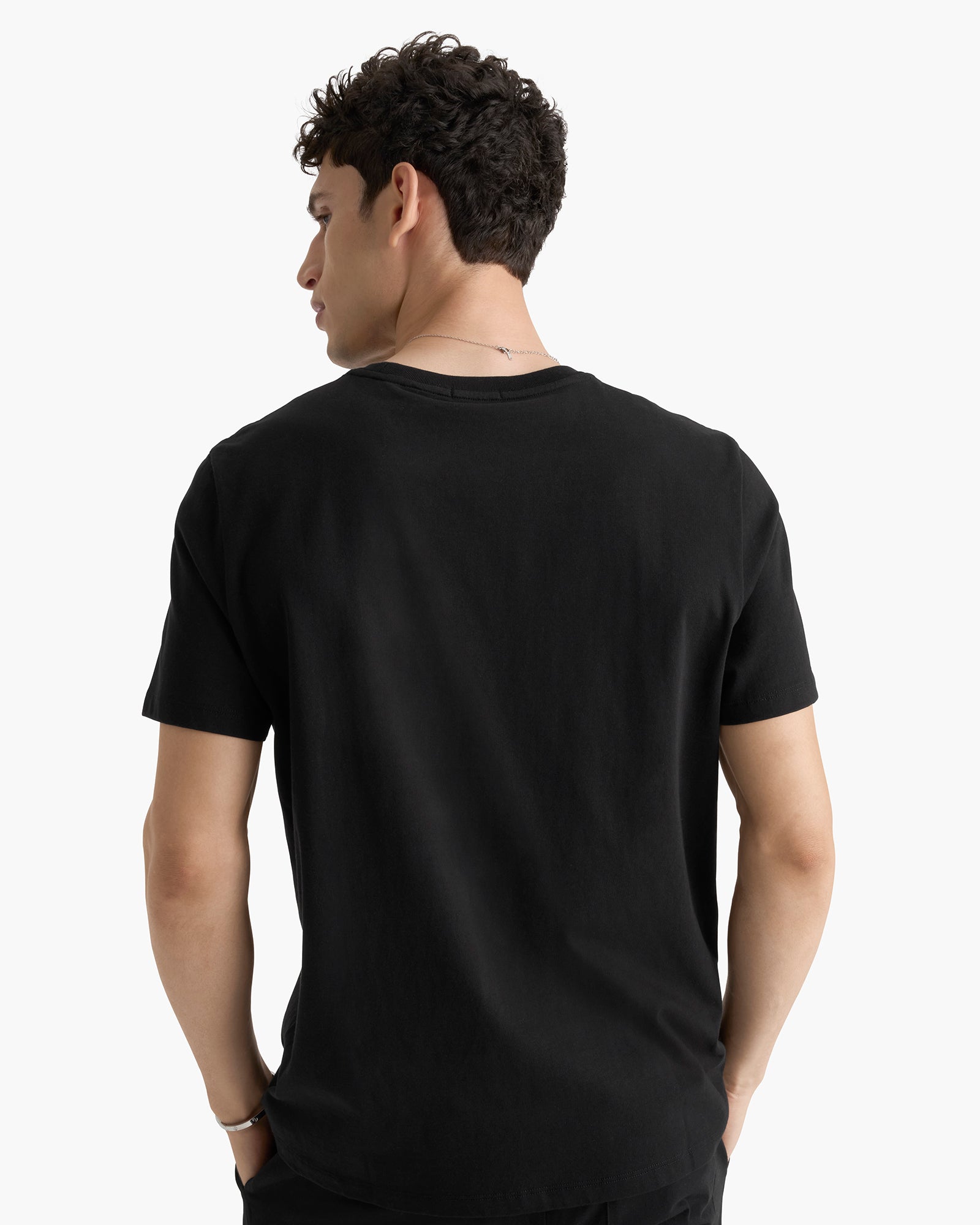 Heavyweight Jersey Crew Neck Tee - Black
