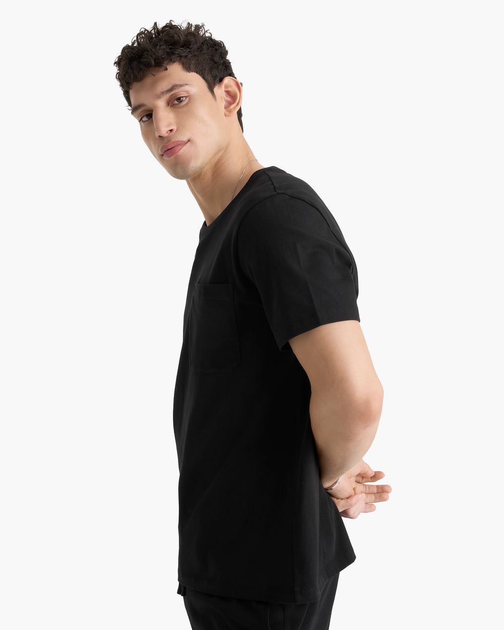 Heavyweight Jersey Crew Neck Tee - Black