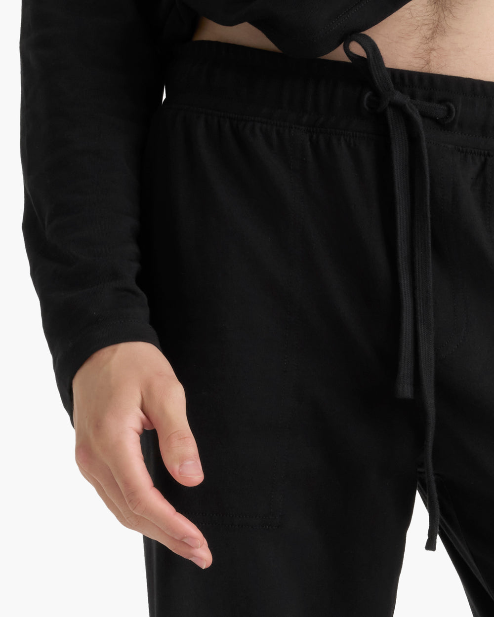 Heavyweight Jersey Pull On Pant - Black