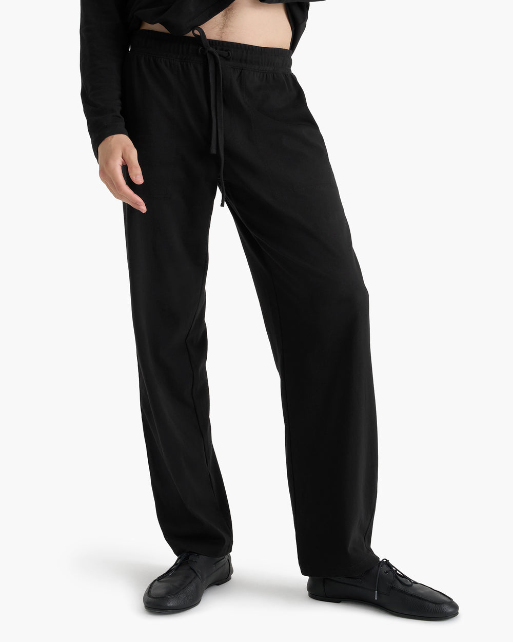 Heavyweight Jersey Pull On Pant - Black