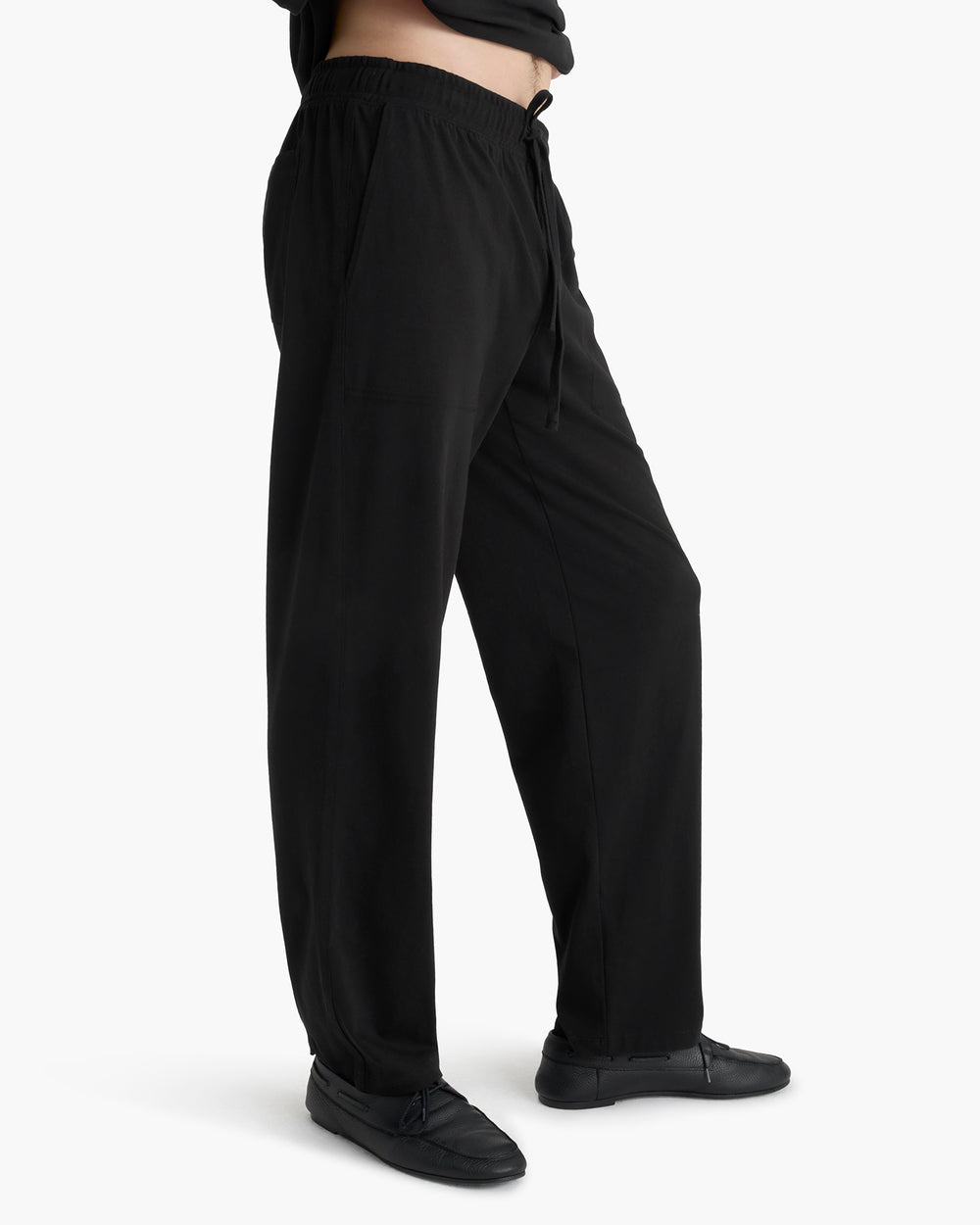 Heavyweight Jersey Pull On Pant - Black