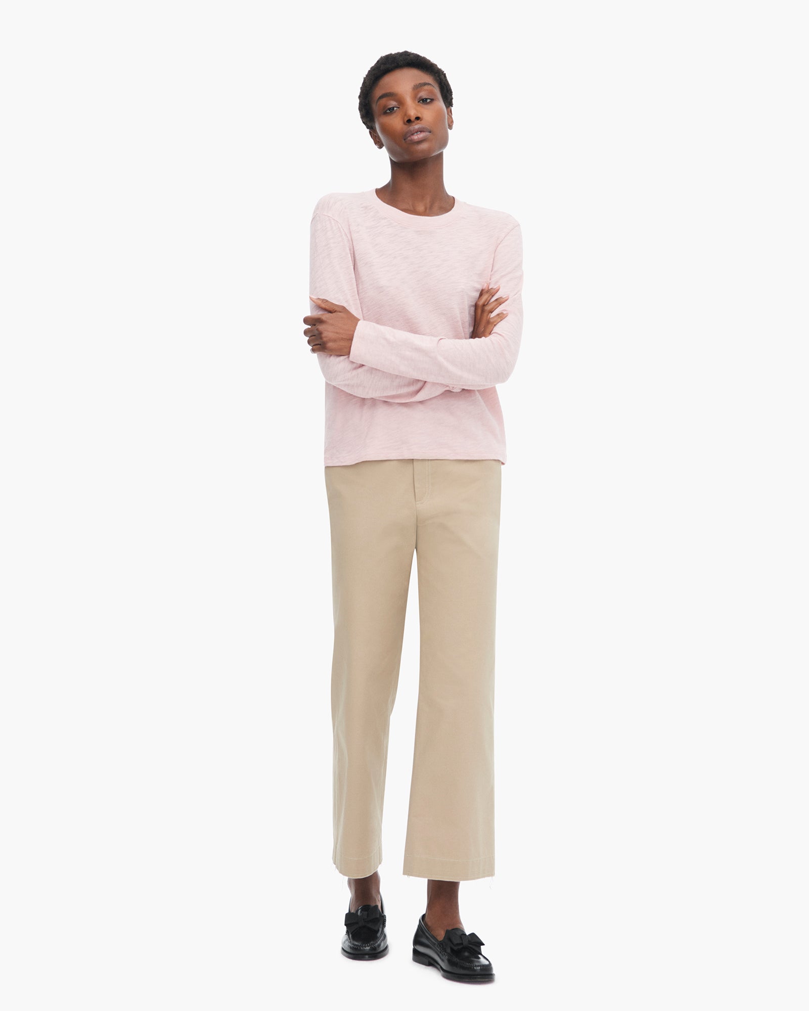 atm anthony thomas melillo SLUB JERSEY LONG SLEEVE CROP TEE