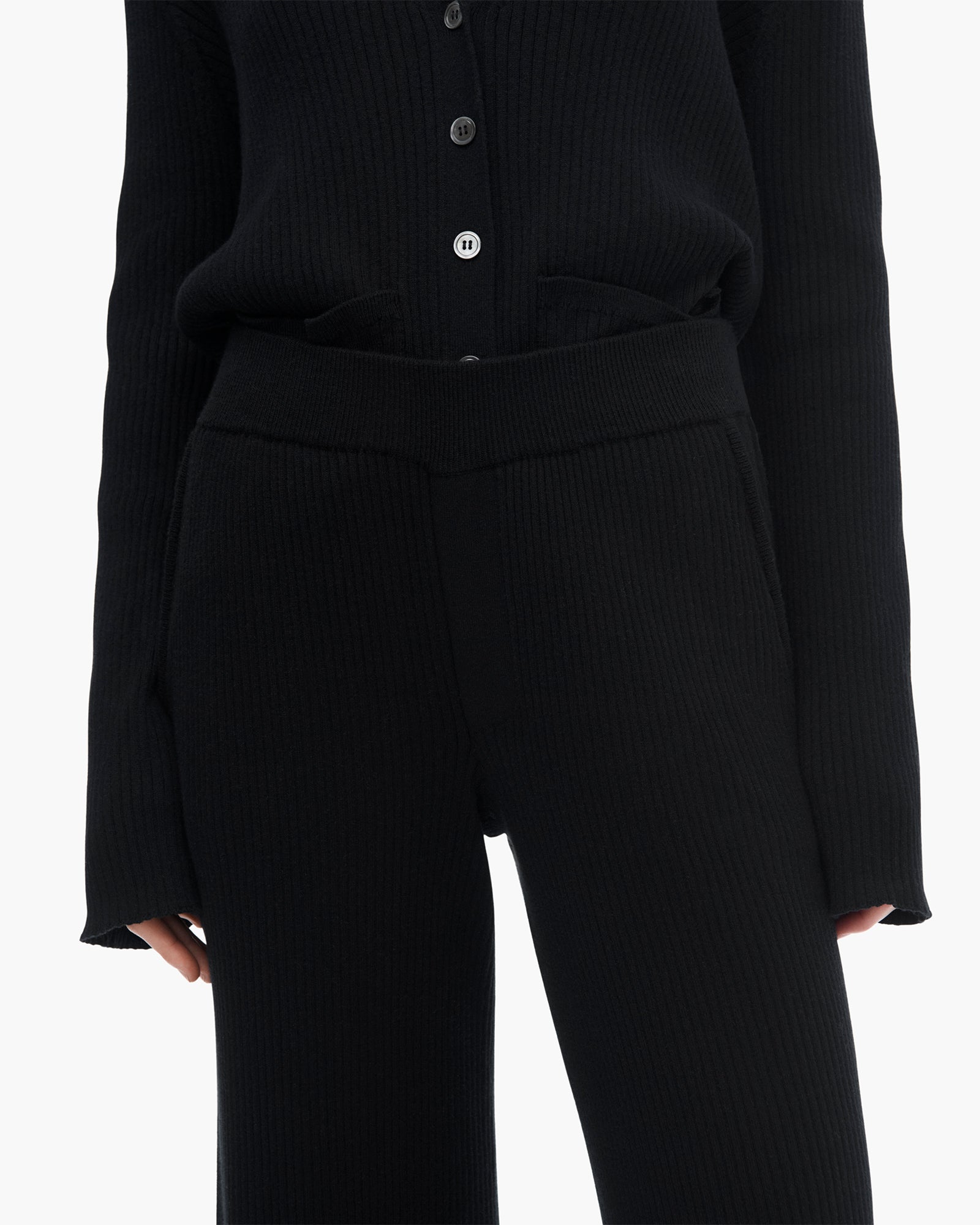 ATM Anthony Thomas Melillo Women's Cotton Cashmere Ribbed Wide Leg