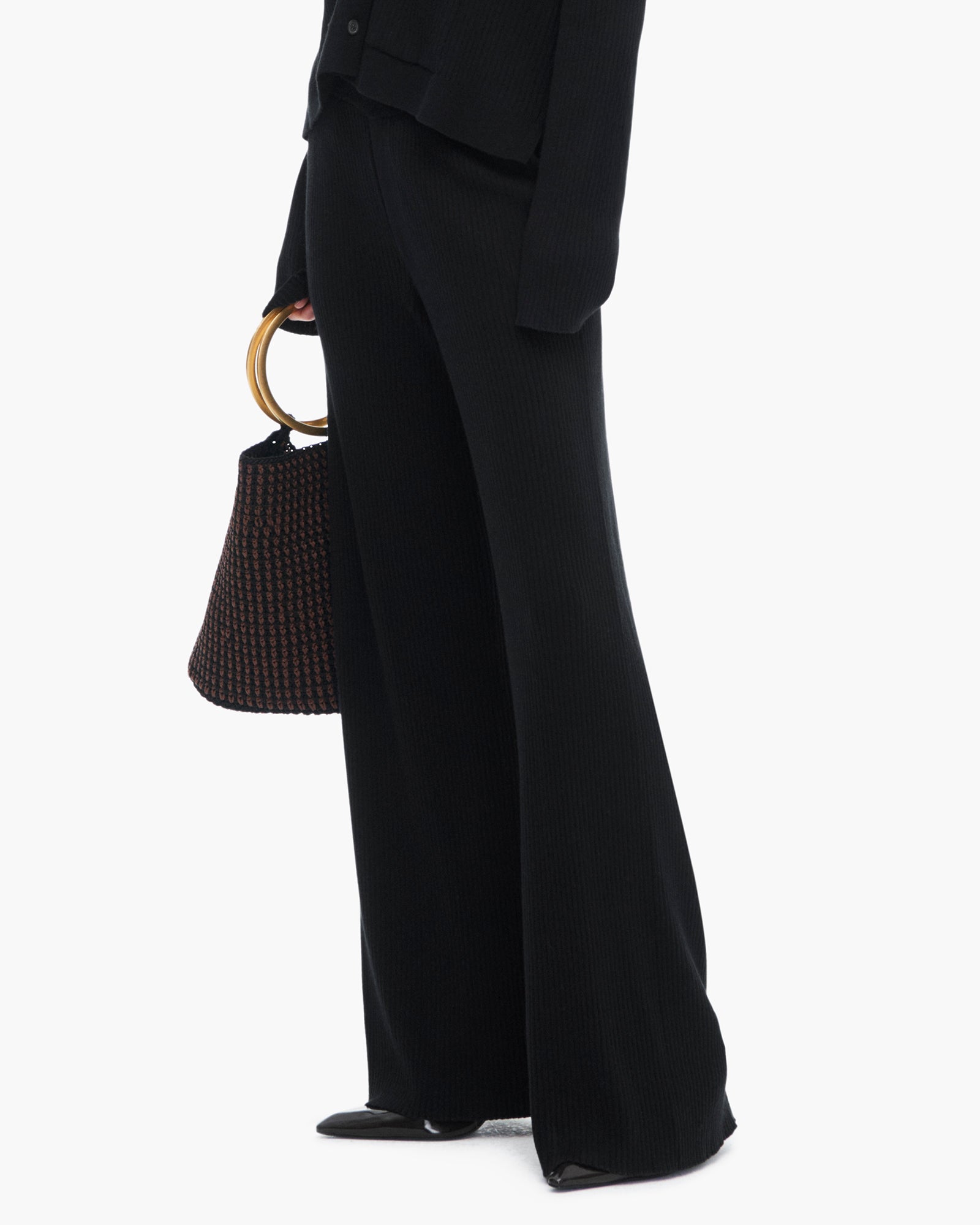ATM Anthony Thomas Melillo Women's Cotton Cashmere Ribbed Wide Leg