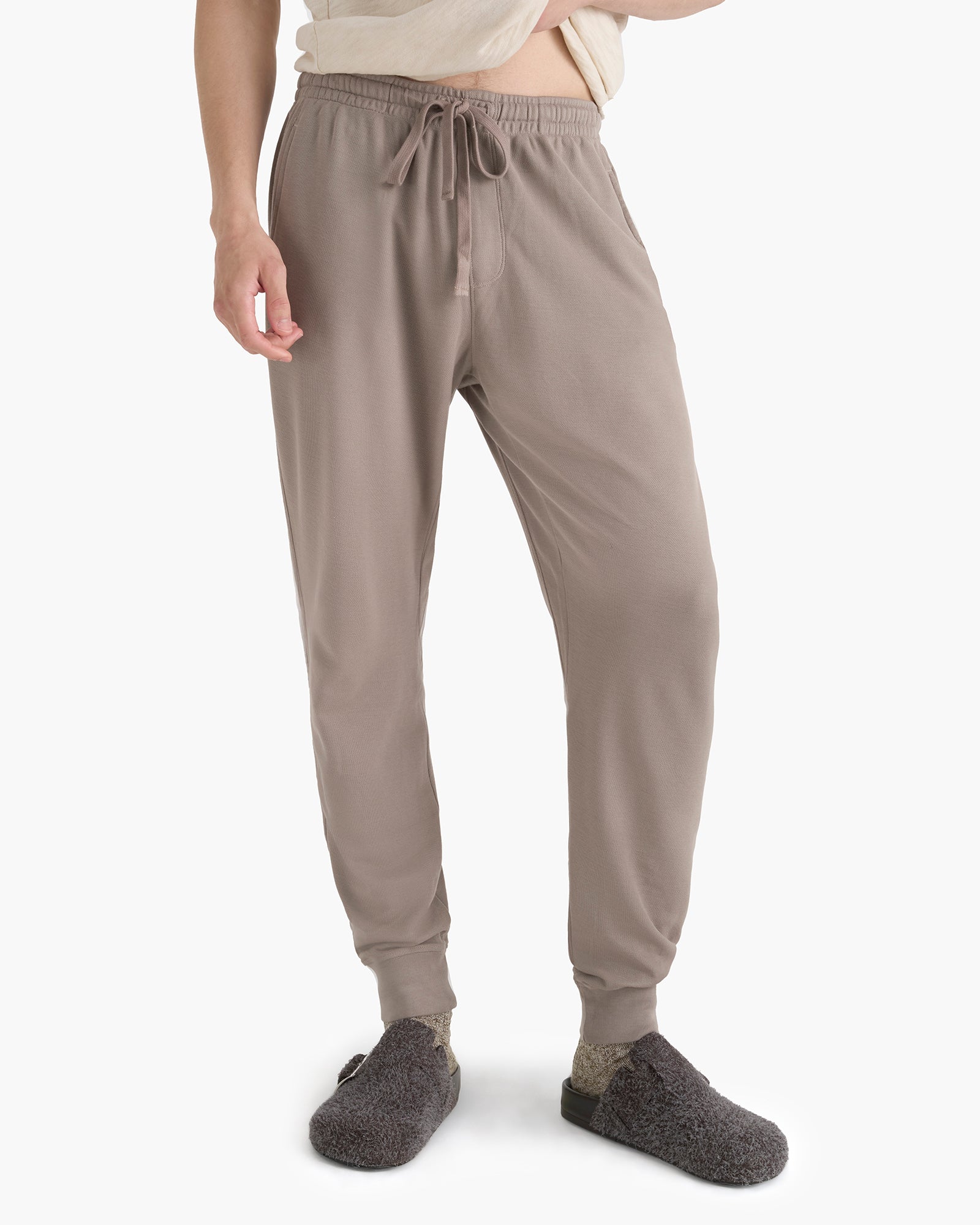 Pima Cotton Pull on Pants - Faded Mocha