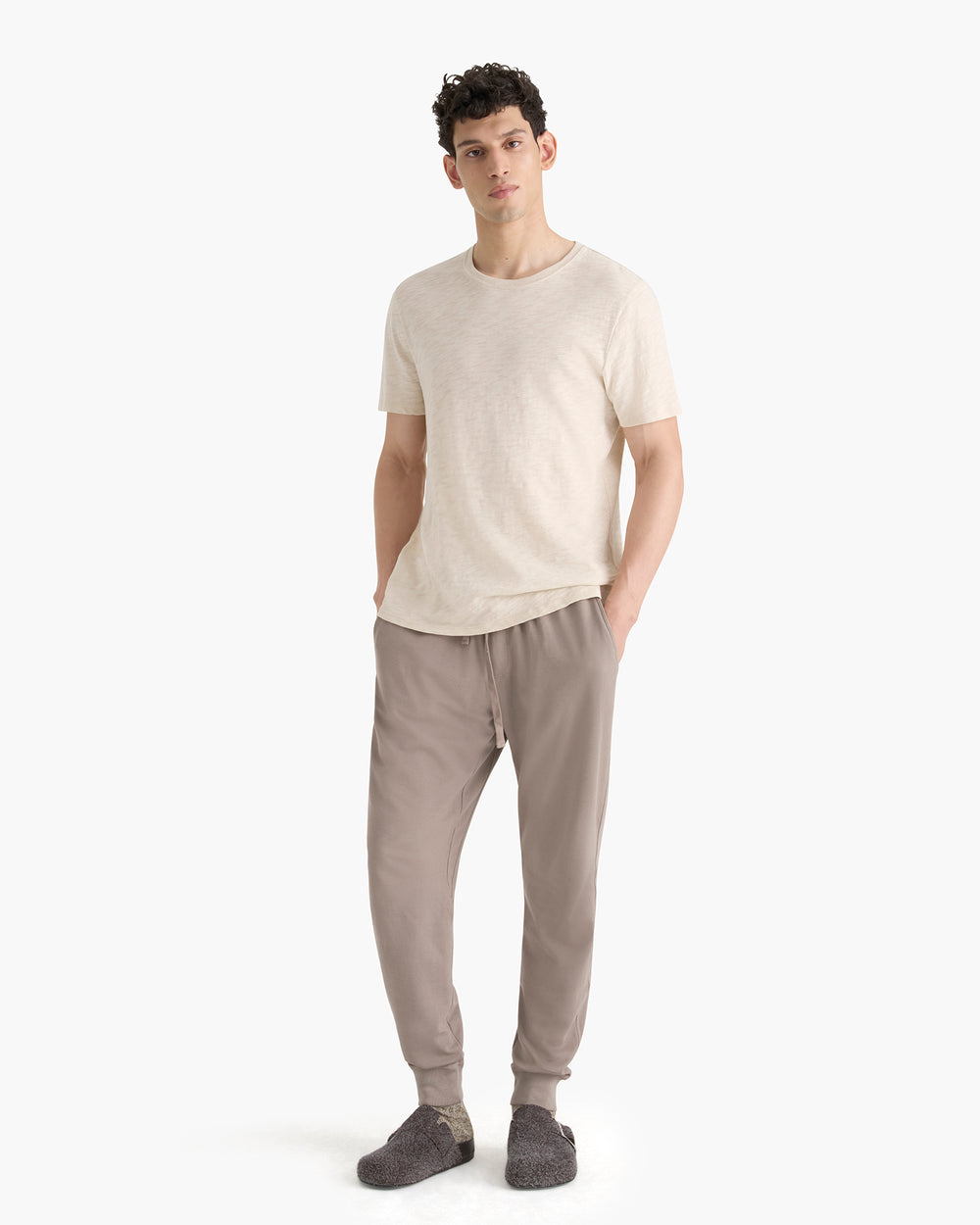 Pima Cotton Pull on Pants - Faded Mocha